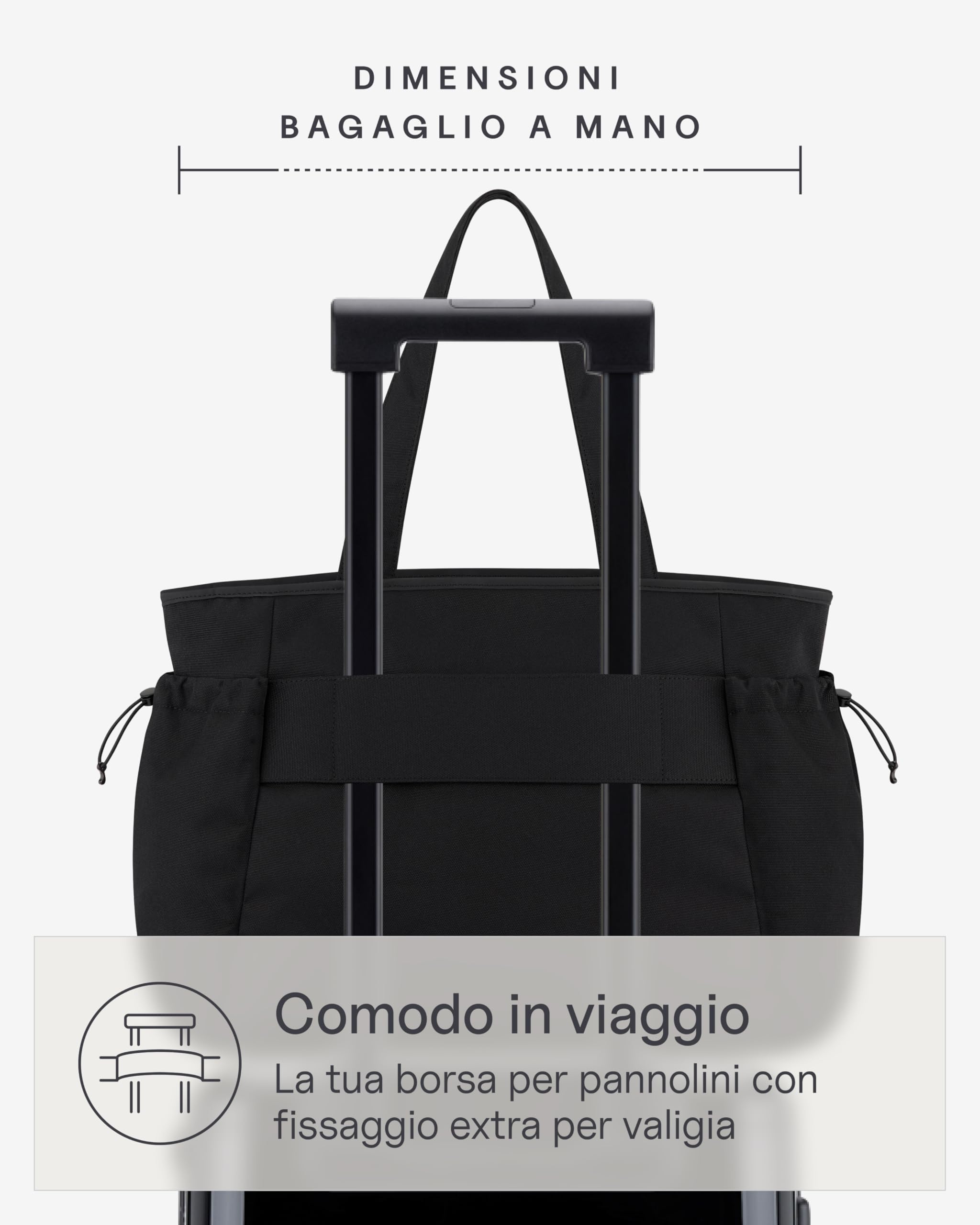 Kapten & Son Shopper Hellvi Diaper Set 25 l, borsa fasciatoio con fissaggio a passeggino e valigia, inclusa borsa da trucco e portabottiglie isolato