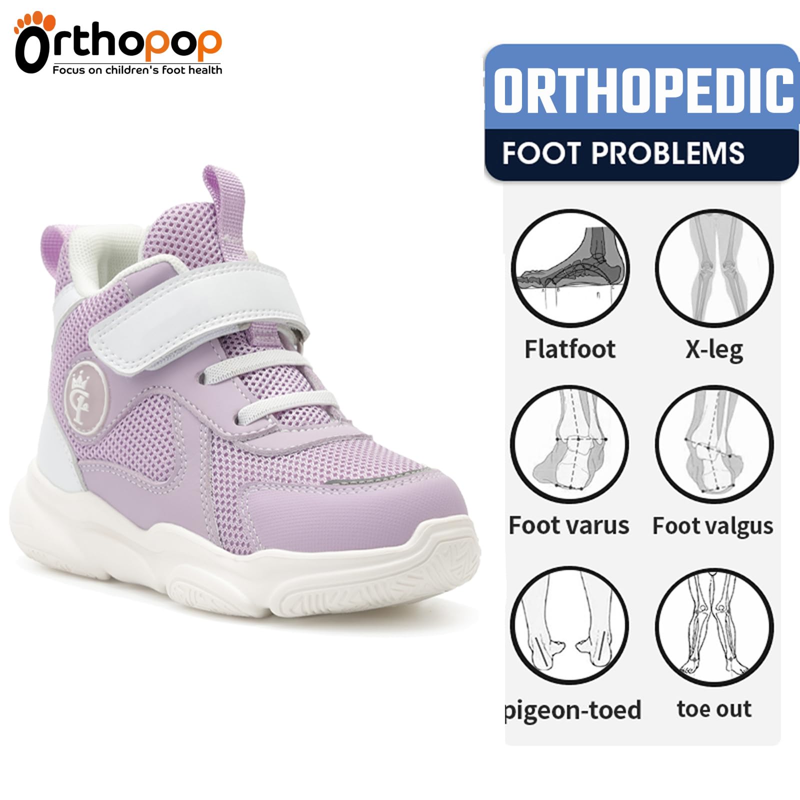 Scarpe Ortopediche correttive per Bambini con Caviglia e Arco Plantare per Bambini e Bambine
