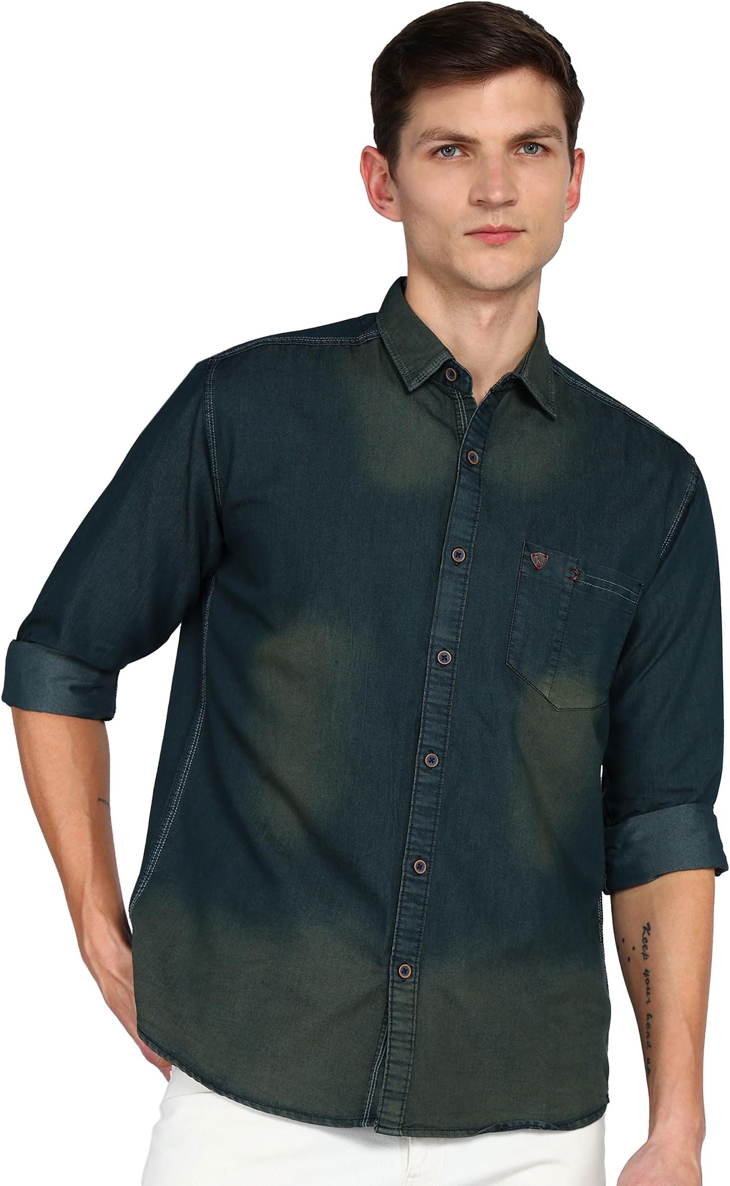 Kuons Avenue Men's Solid Slim Fit Shirt