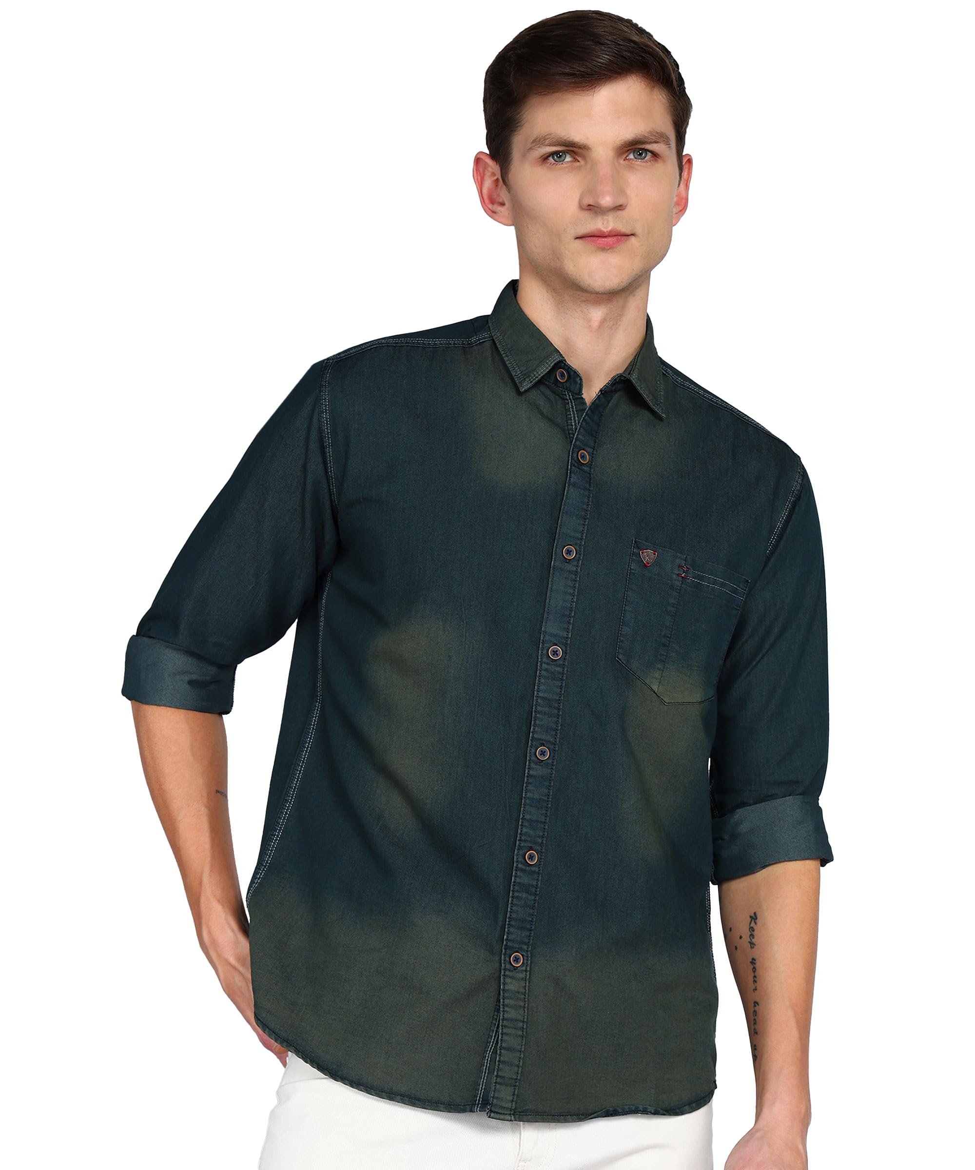 Kuons Avenue Men's Solid Slim Fit Shirt