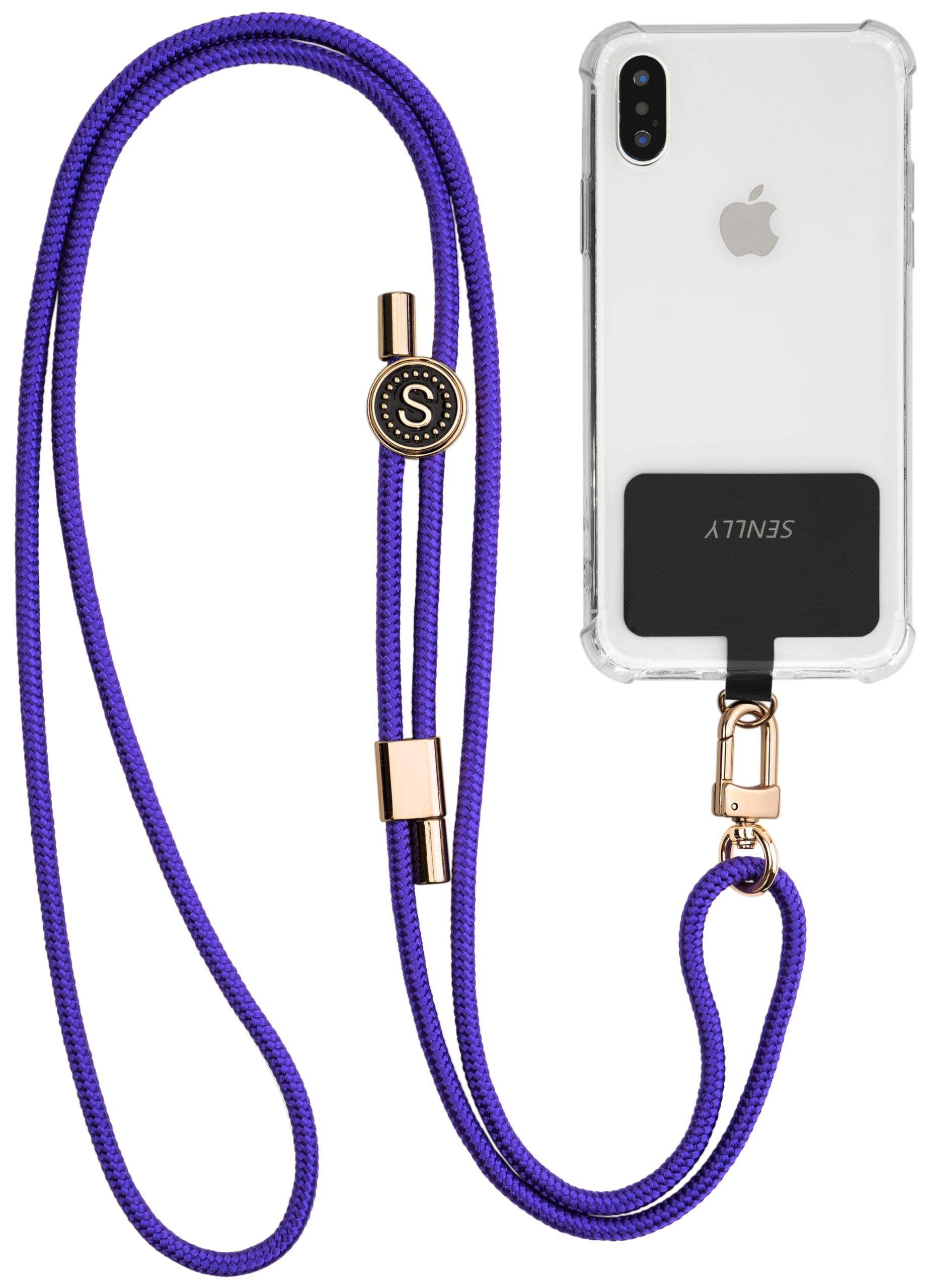 SENLLY Adjustable Cell Phone Lanyard with Ultra Thin Patch, Universal Neck Strap Compatible All Smartphone