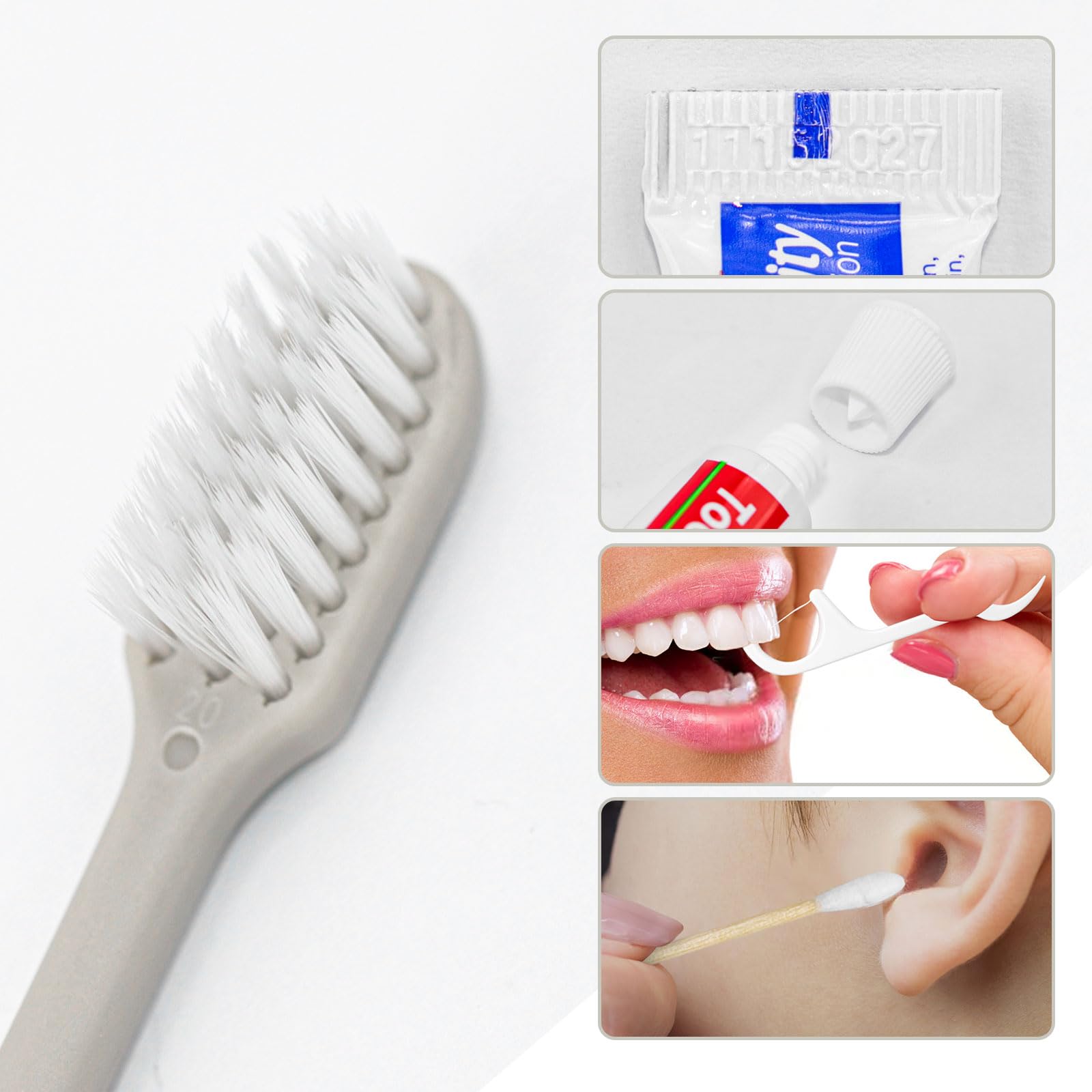 Dentifricio usa e getta, da viaggio, confezione da 100, grigio