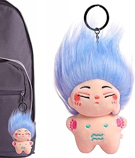 pelúcia cabelo comprido | chaveiro pelúcia cabelo comprido,Brinquedos boneca macios e confortáveis para meninos, meninas, crianças, adolescentes, chaveiros Pinnkl