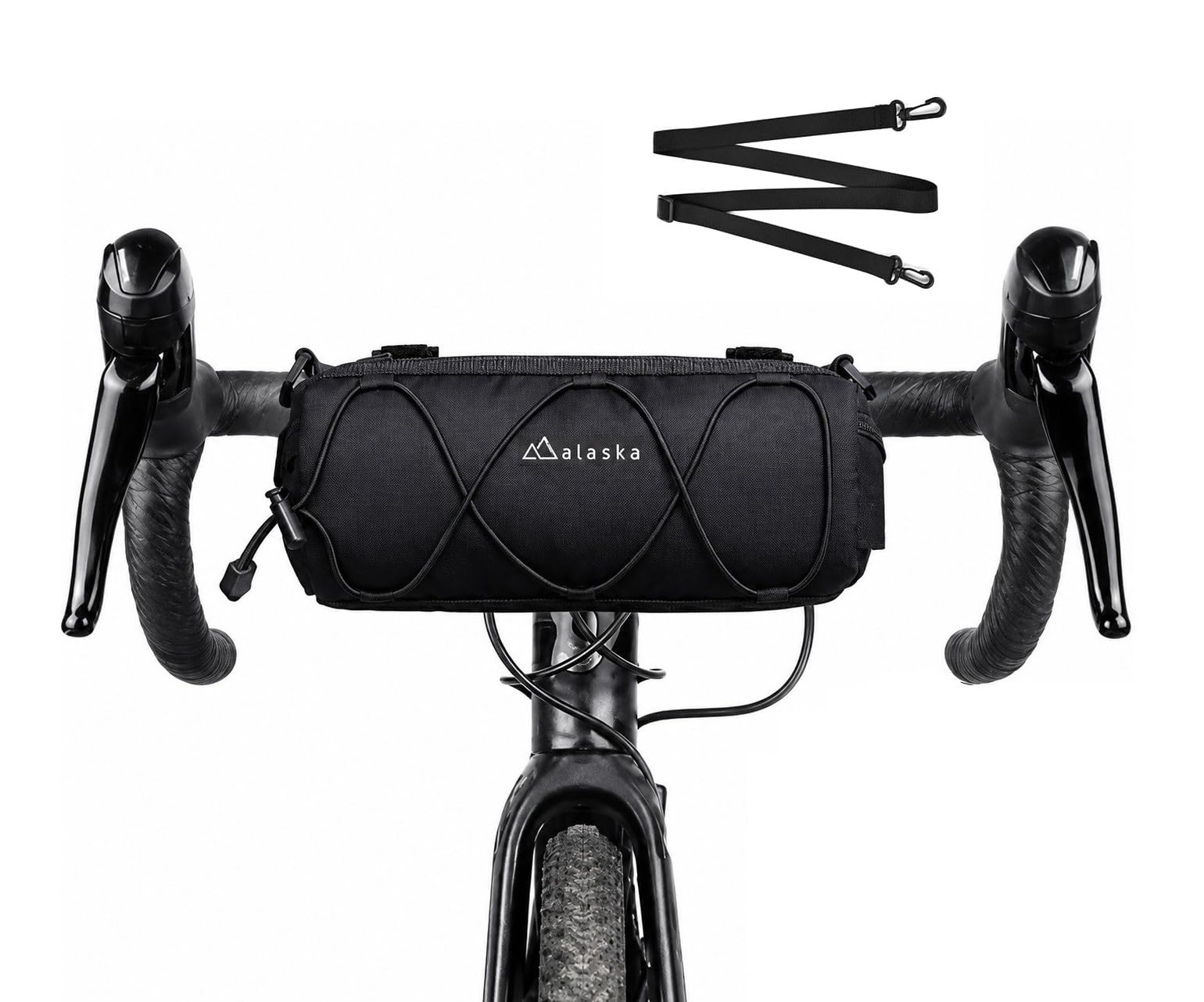 ALASKA® Cycle Handlebar Bag, Waterproof Bicycle Accessories, Bike Frame Front Pouch with Zipper and Shoulder Strap. Capacity: 2.5Ltrs-image-9