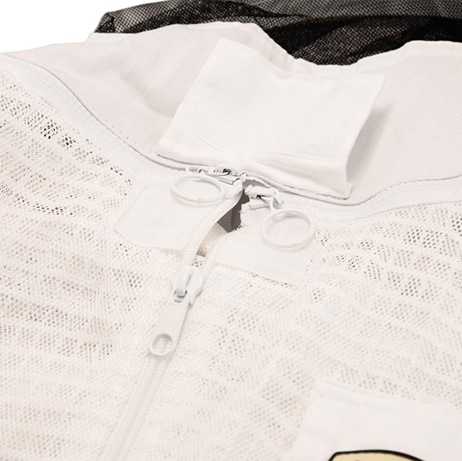 LYSON Imkeranzug aus Mesh und Baumwolle Imkeroverall mit abnehmbarem Hut belüftet Imkerbekleidung, Imkerjacke mit Reißverschluss Grösse XXXL