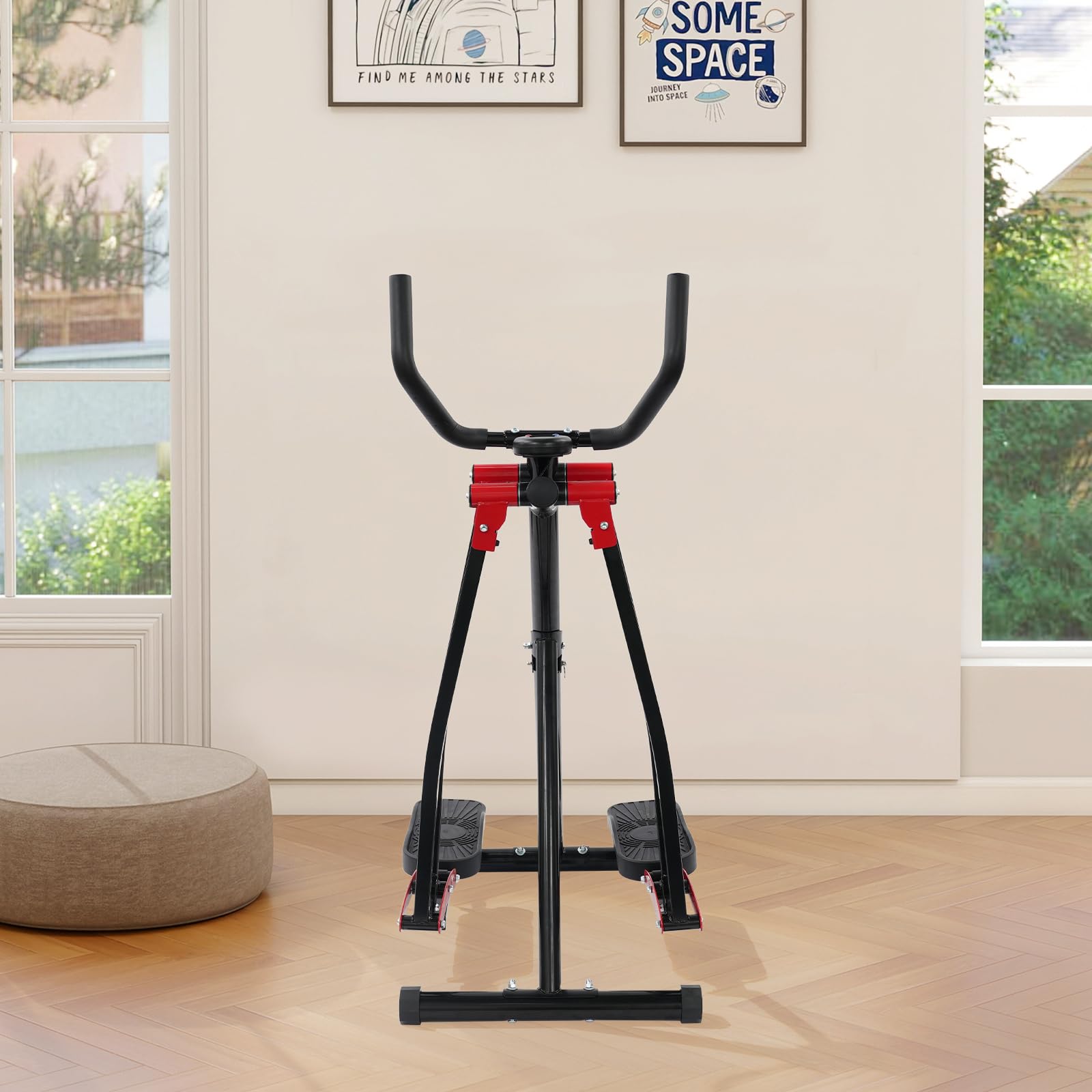 Allenatore ellittico pieghevole 2 in 1 compatto con schermo LCD, attrezzo per l'allenamento cardio per la casa per braccia e gambe, silenzioso e salvaspazio, portata fino a 150 kg