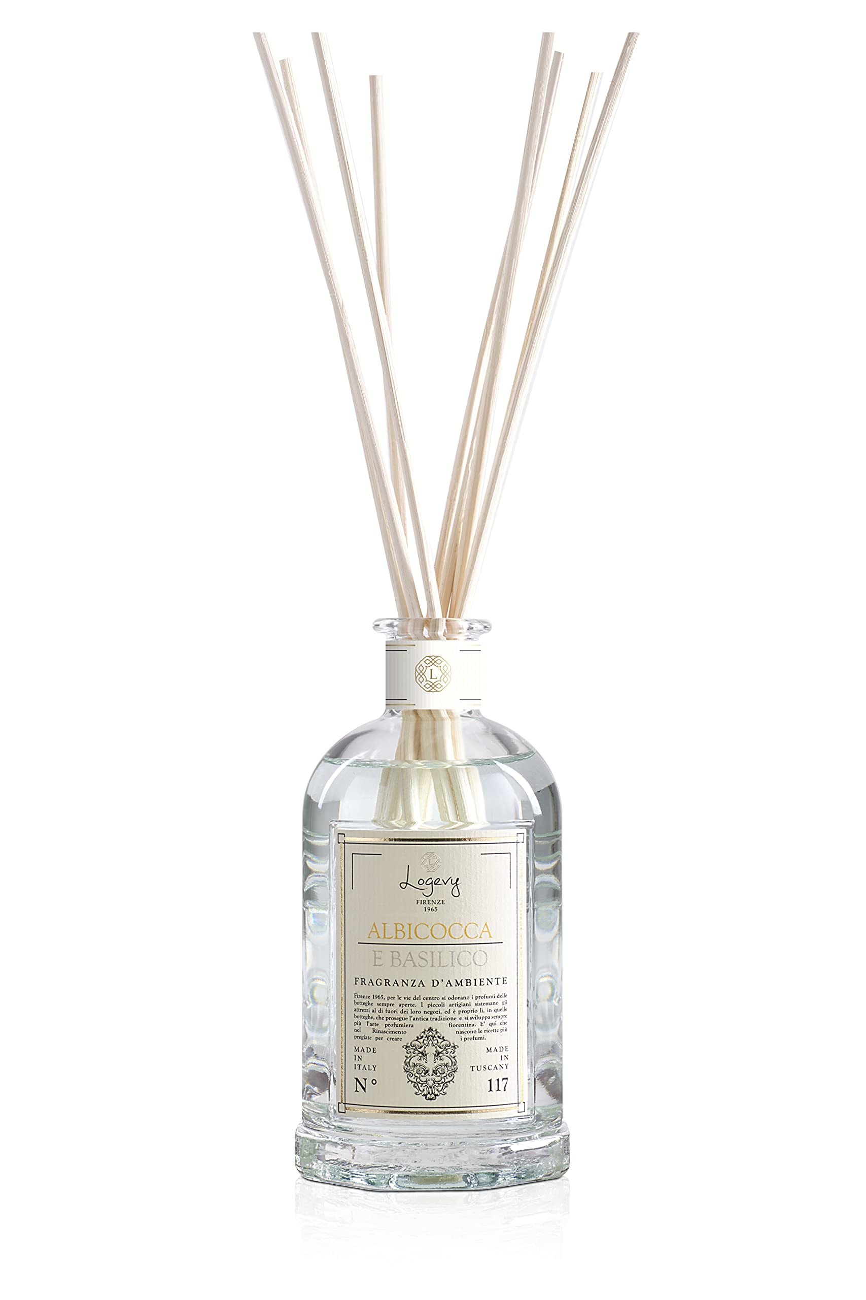 LOGEVY - Ambientador para el bienestar de la persona y de la casa - Albaricoque y albahaca (500 ml New 2022)