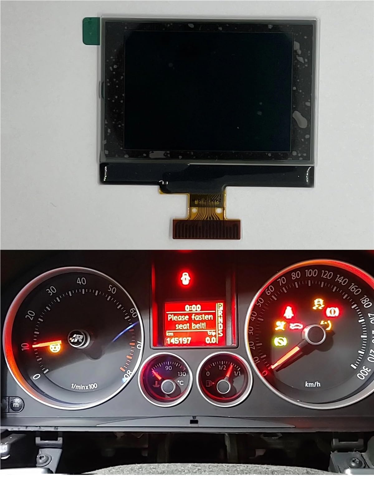 Ladedruckmessgerät Armaturenbrett LCD Display 1TD920862 92290206 passend für Volkswagen Golf 5 6 Touran Passat