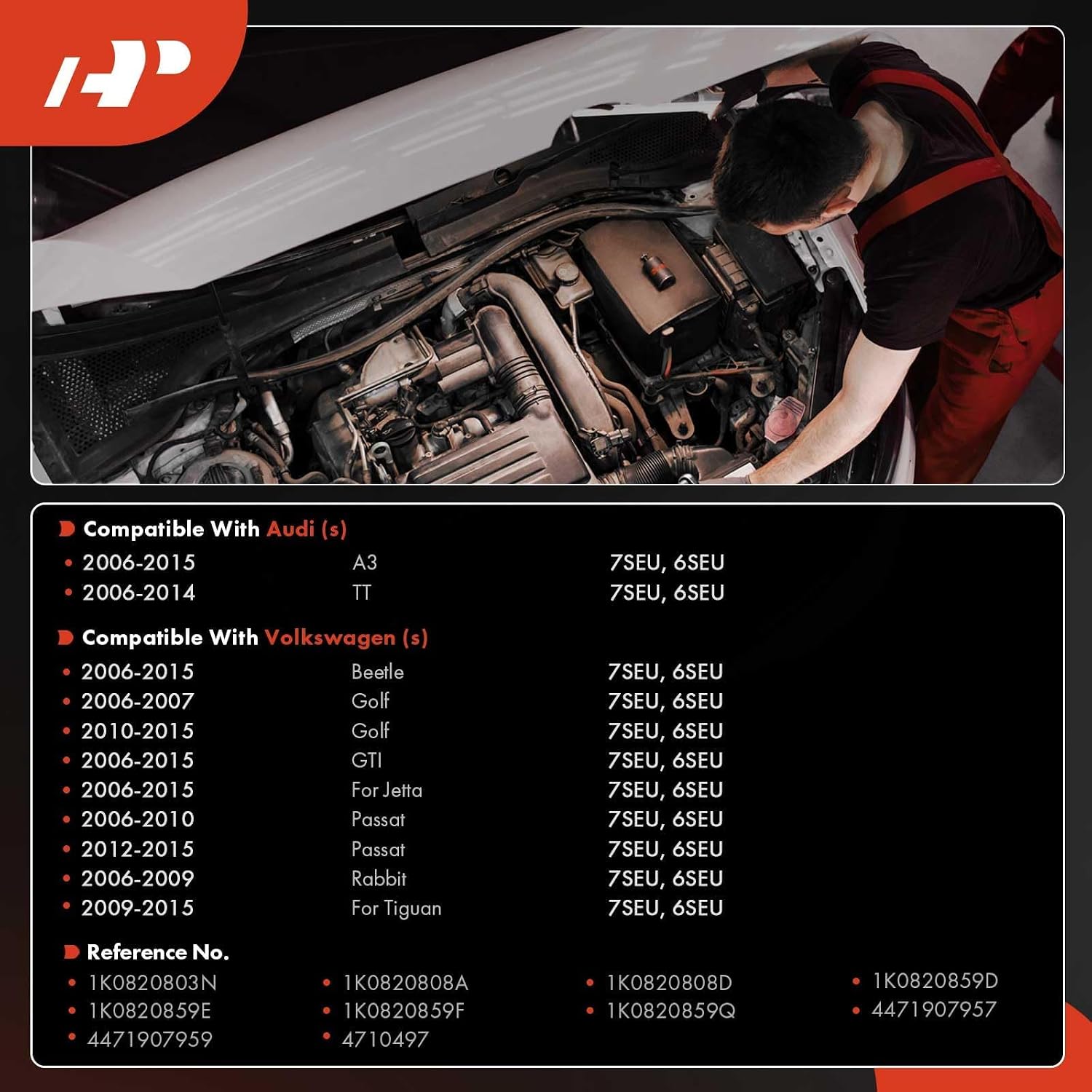 A-Premium AC Compressor Control Solenoid Valve Compatible with Volkswagen & Audi Models,for 7SEU 6SEU Compressor Type