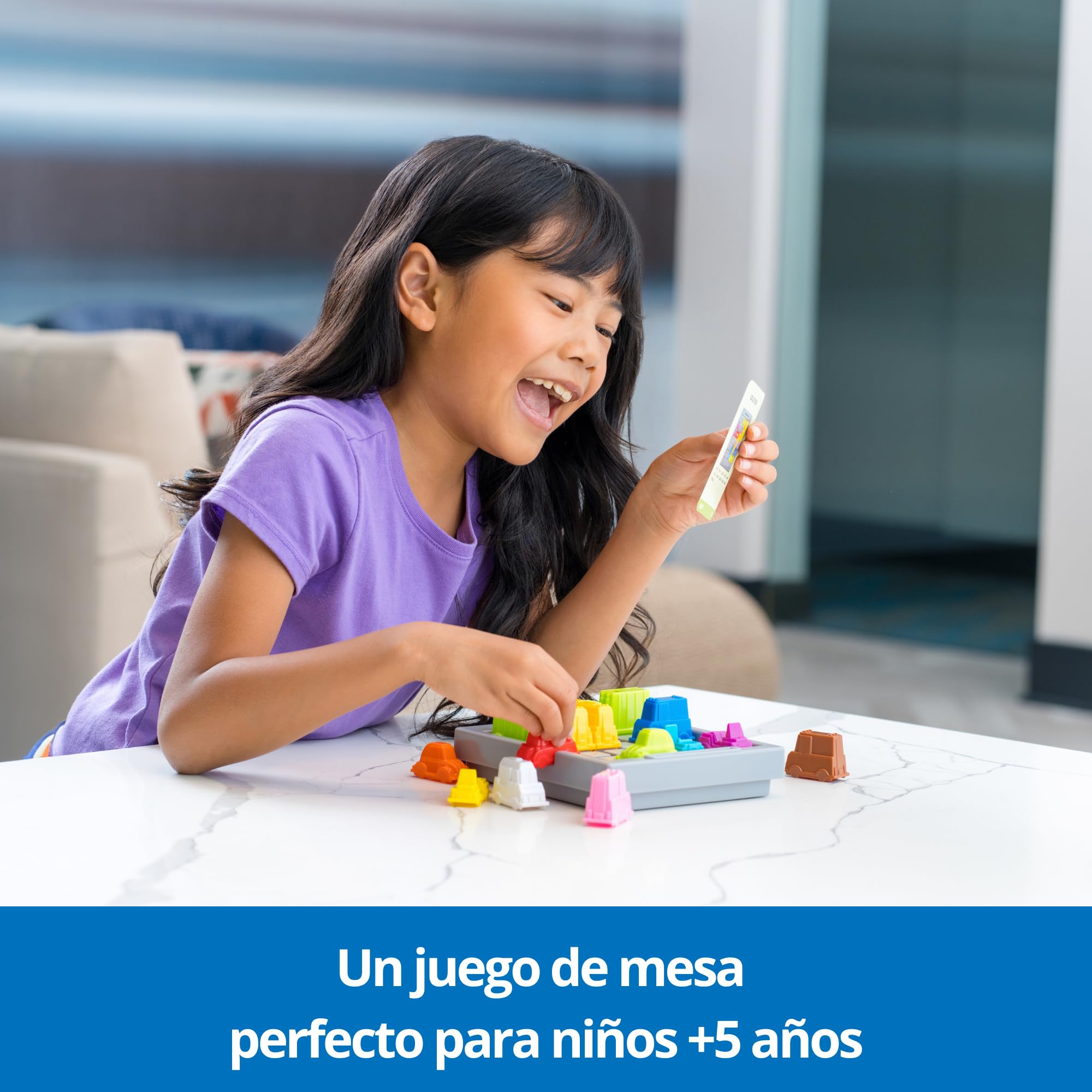 ThinkFun - Rush Hour Junior, Juegos de Mesa Niños 5 Años o más, Juegos de Lógica, 40 desafios, Regalo niño 5 años, Juegos de Mesa Familia, Versión en Español