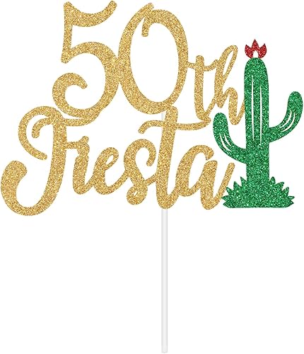 Miniatura 2 de Decoración para tartas de 50 años, Felices 50 años, cactus 1973, cumpleaños de Dios To My 40s, Feliz 50 Cumpleaños, decoración de pastel con