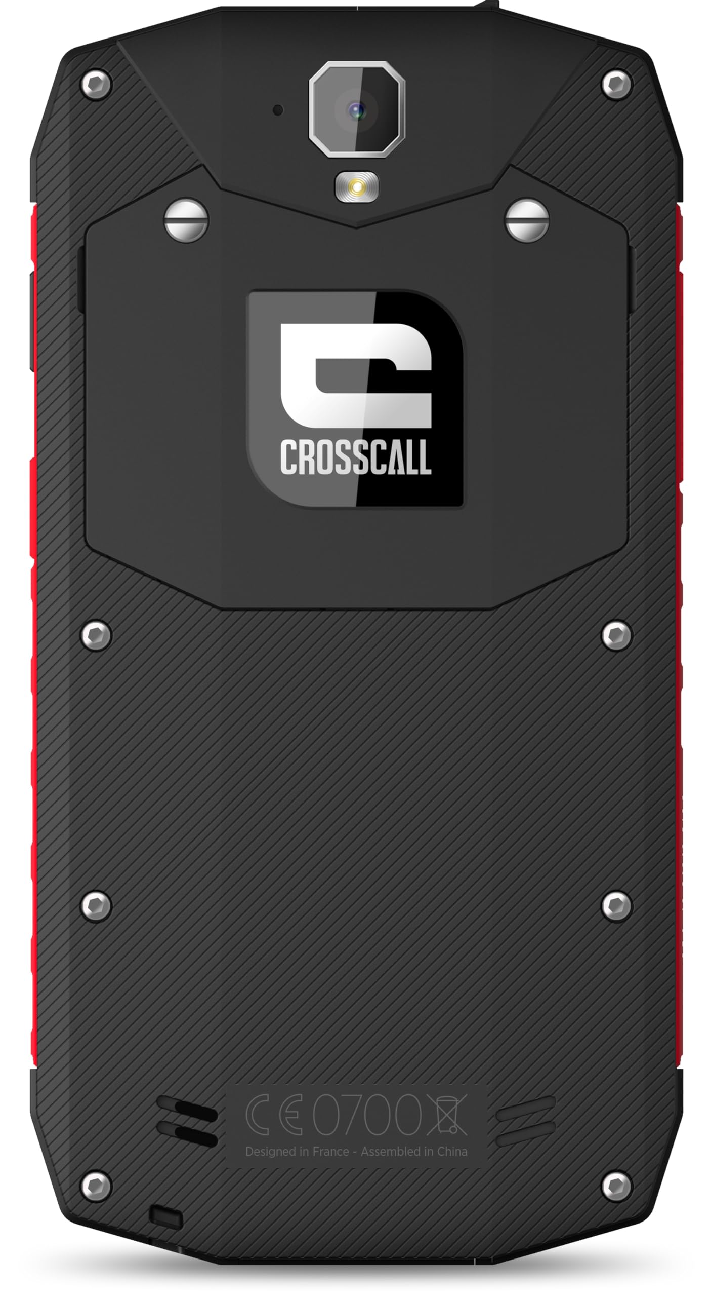 CROSSCALL Trekker-M1 Core - Odnowiony smartfon klasy A - odblokowany 4G (ekran: 4,5 cala - 16 GB - Mono Micro-SIM - Android) Czarny/Czerwony