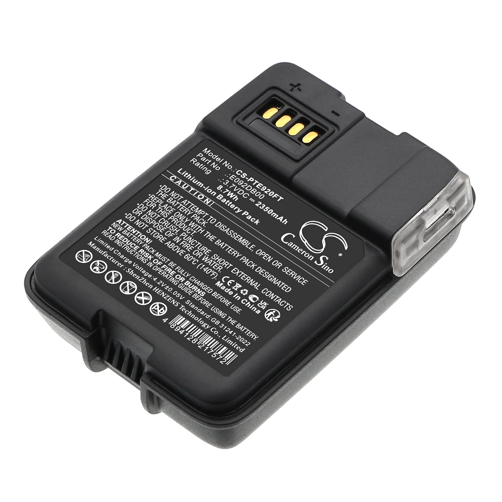 TECHTEK Batterie 2350mAh Compatible avec [Petzl] Swift RL, Swift RL Pro remplace E092DB00