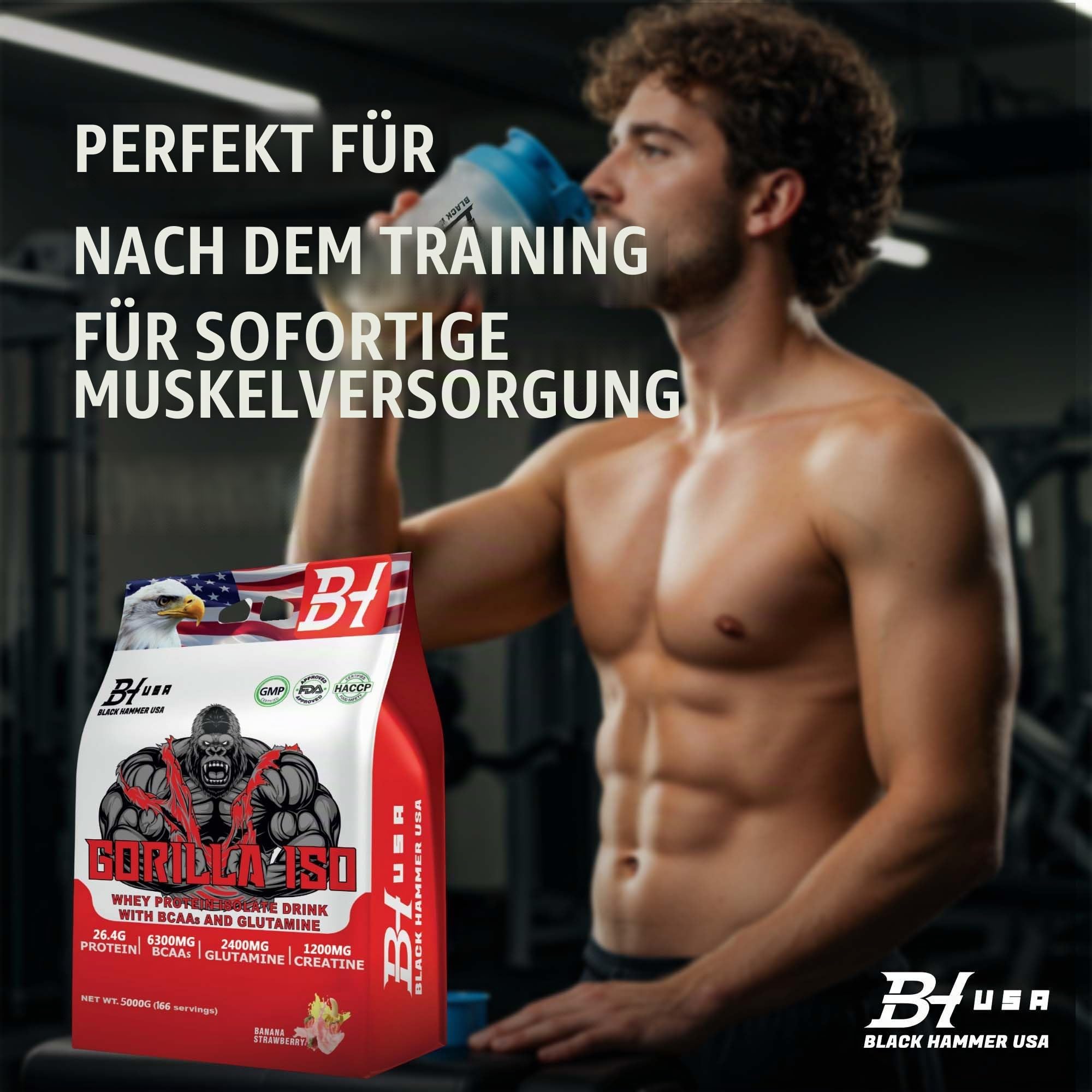Isolate Whey Protein – 5K / 2K – Fast Absorption & Muscle Recovery (2000g, Schokolade)
