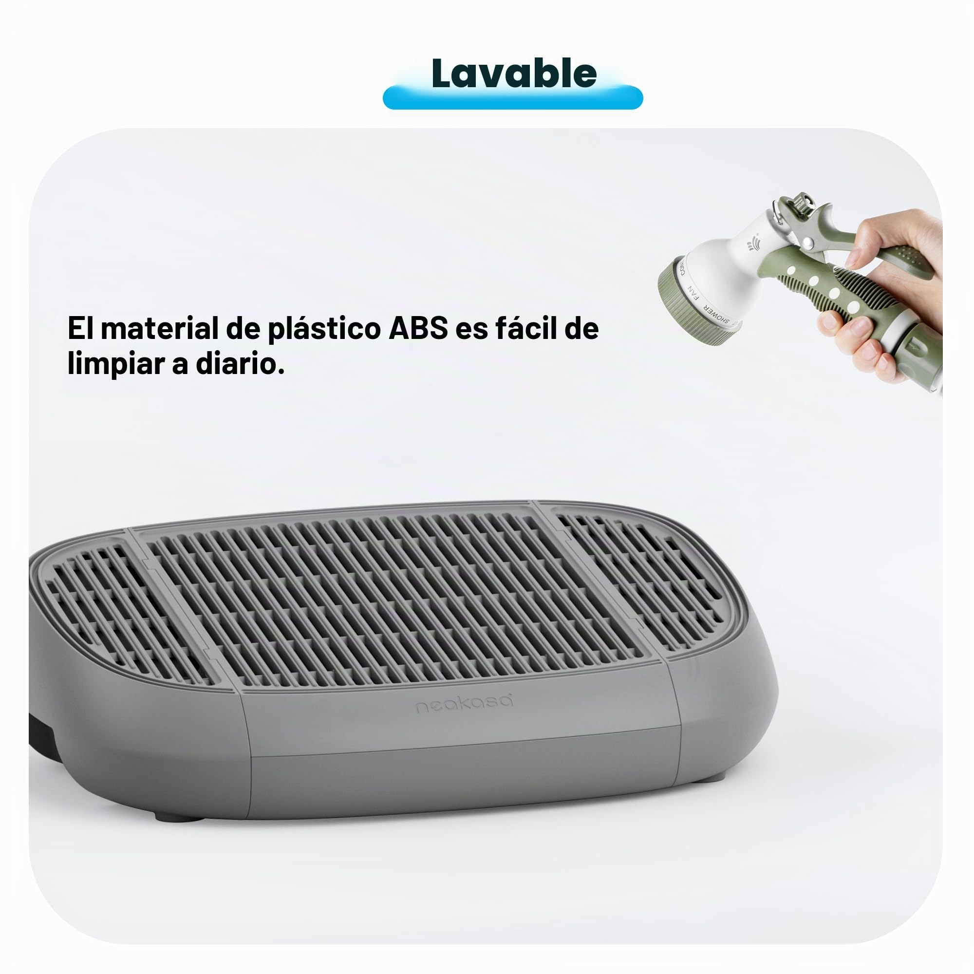 Neakasa Taburete de Pedal para Gatos Con Función de Filtro, Rampa de Arena Fácil de Limpiar, Atrapador M1 Con Parte Superior Abierta, Autolimpiante
