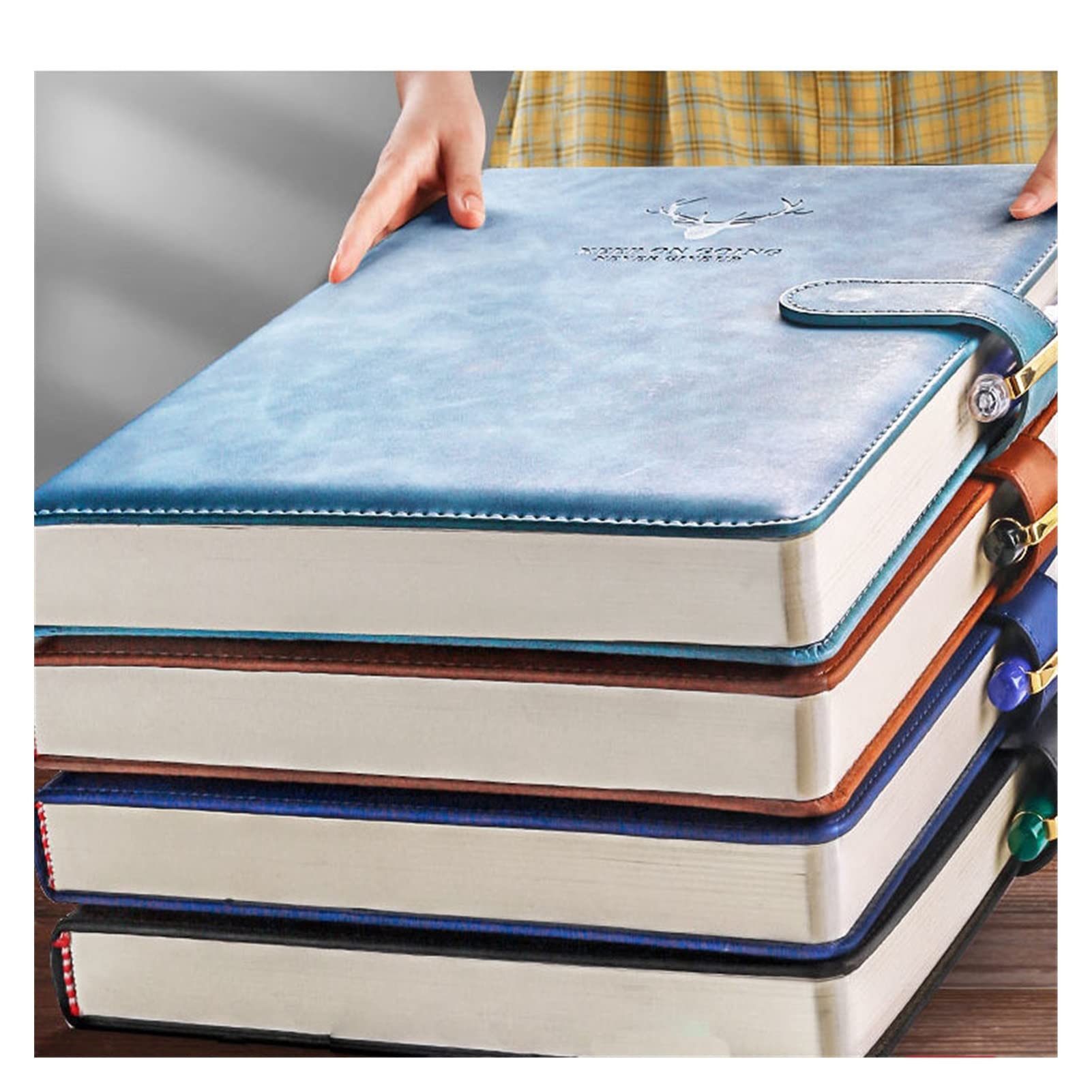 A4 Notebook Ultra-spessa Accolto Business Business Business Business Soft Leather Lavoro Riunione Registrazione Libro Diario Diario Sketchbook Studenti Studenti carini (Color : Black A5240 page)