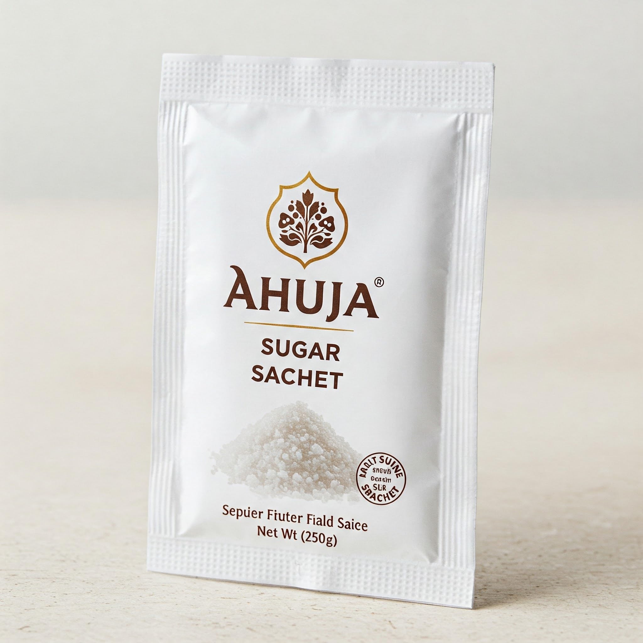Ahuja Premium Sugar Sachets (144 Count) - Granulated Sugar for Coffee, Tea, & Beverages - Home, Office, Restaurant Use 1