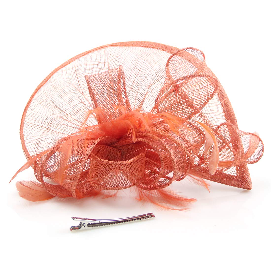 HNBQMXFascinator Hat 20s Pillbox Hat Cocktail Tea Party Hat Kentucky Derby Wedding Headwear for Women