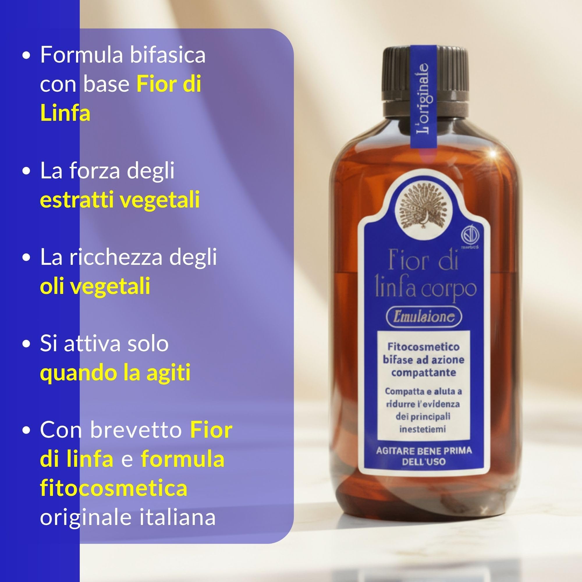 Mary Rose Fior di Linfa Corpo Emulsione Rassodante 250 ml, Tonificante e Drenante per Gambe Glutei e Addome, 100% Naturale ad Alto Assorbimento con Piante Officinali e Vitamina E, Made in Italy