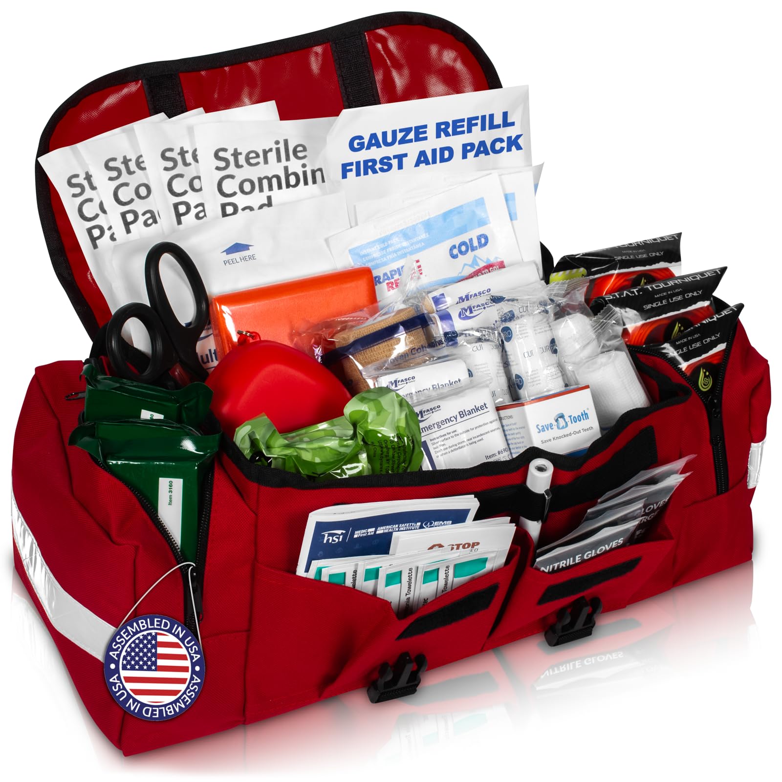 Amazon.com: School First Aid Emergency Kit with Tourniquets Red