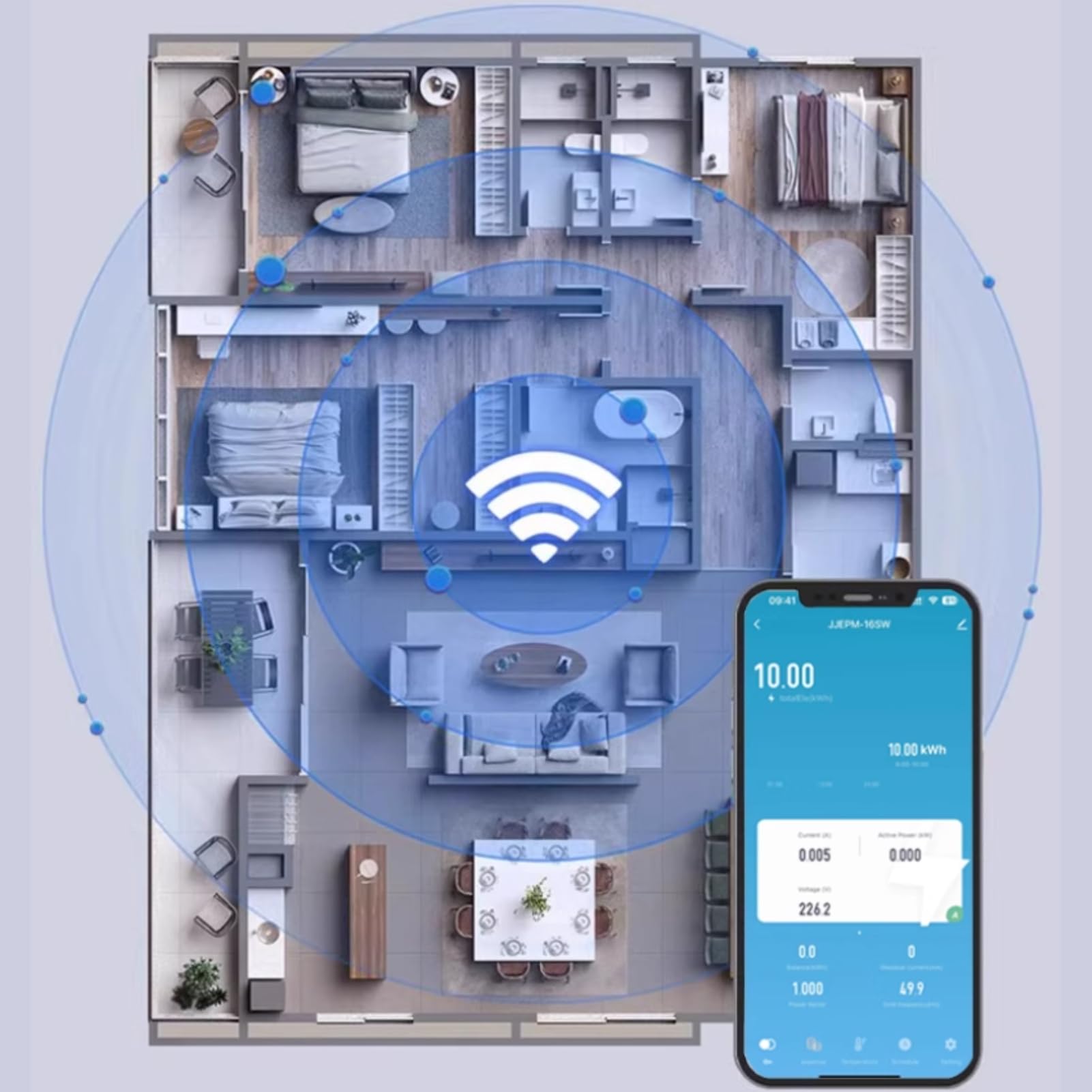Jadeshay 230V 63A Tuya Smart Meter WiFi Inteligentna ochrona ponownego zamykania Automatyczny wyłącznik przepięciowy i podnapięciowy Ochrona przed przepięciem i podnapięciem