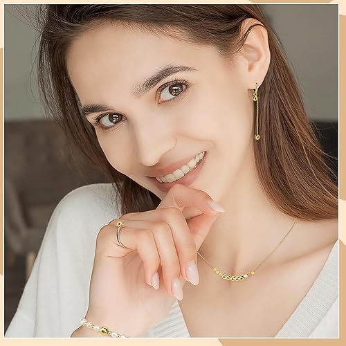 Miniatura 3 de 300 cuentas espaciadoras rellenas de oro para joyas, 0.157 in, plata, redondas, latón, cuentas para manualidades