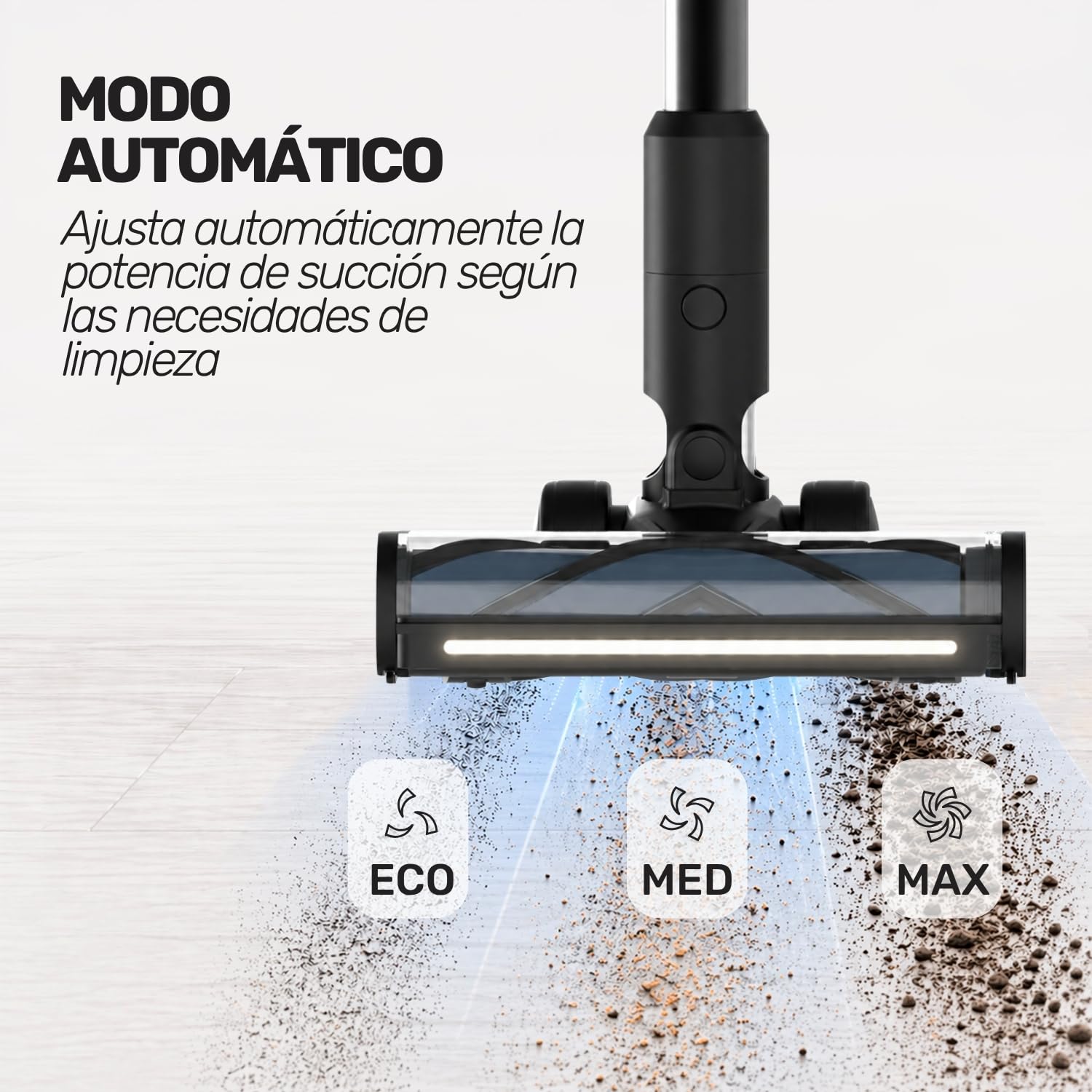 Taurus Aspiradora Escoba sin Cable Potente 780W Inhalambrica 90min Autonomia Flexible Pantalla LED con Cepillo Anti Enredos Aspirador Ligero Deposito 1,2 L Motor 310AW Digital - Nimbus Ultraboost