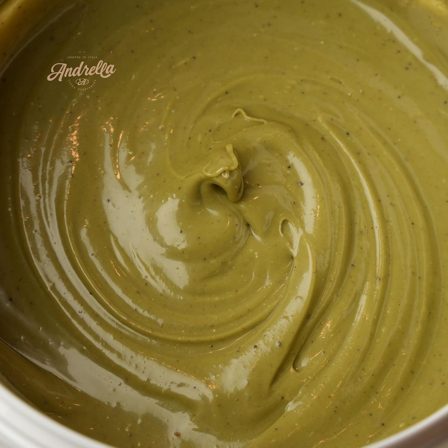 Andrella Sicilian Pistachio Cream 40% – Premium Italian Pistachio Spread – Gourmet Pistachio Butter for Desserts, Pastries & Croissants – Perfect for Dubai Chocolate – Made in Bronte, Italy – No Artificial Flavors or Colors 1 kg (35 oz)