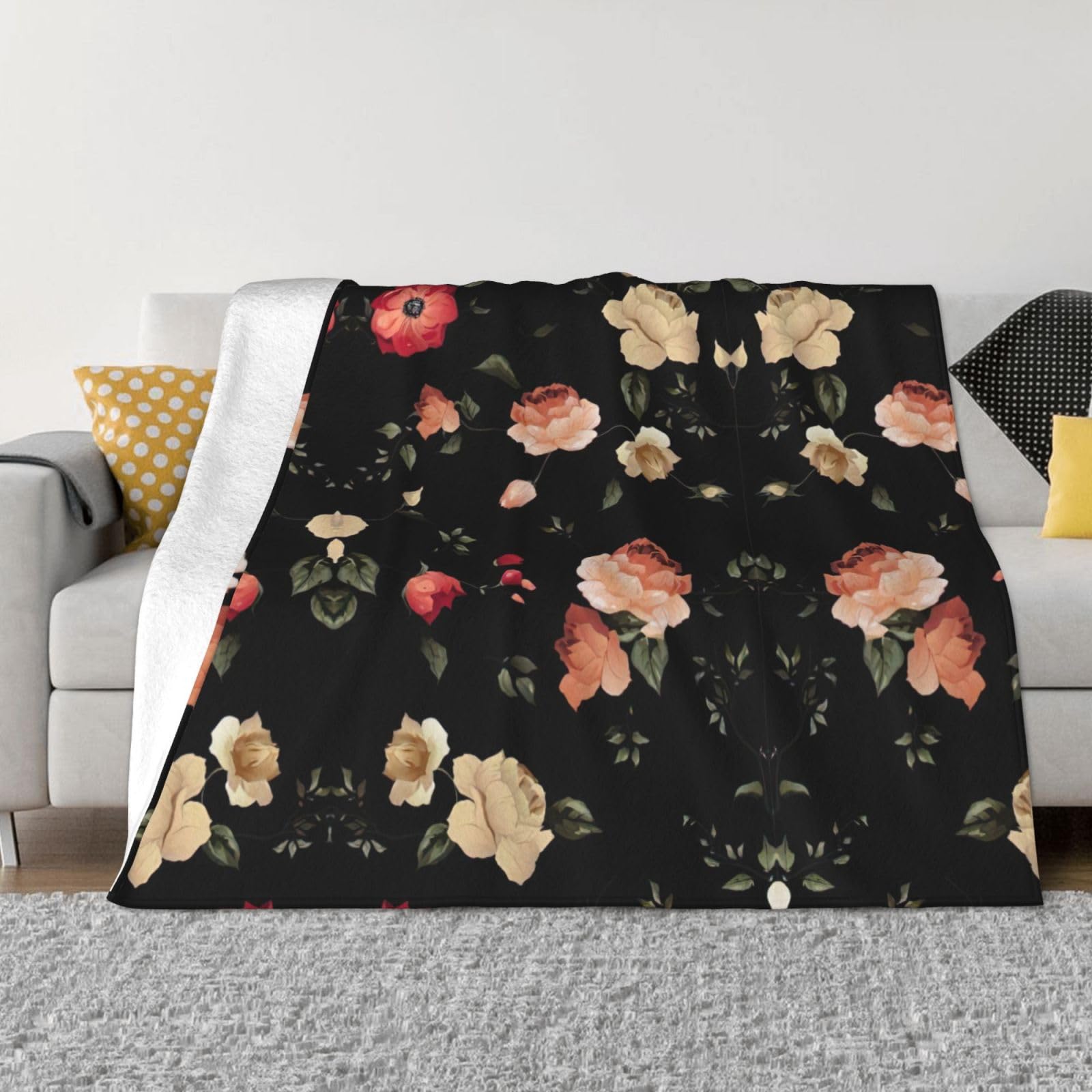 Couverture d'automne en flanelle douce anti-froid pour canapé