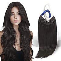 Vista 40 de Sunny - Extensiones de cabello humano real, con cable/hilo y clips ajustables, aplicación invisible, 2.82 onzas, 12 pulgadas, color rubio cenizo