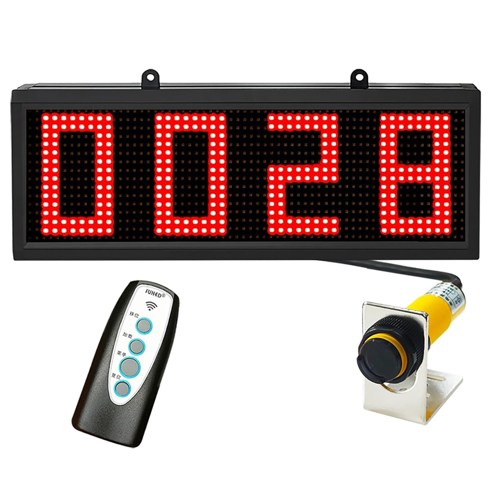 Compteur numérique LED à 4 chiffres, affichage de la distance d'induction de 70 cm, mémoire de panne de courant, pour le comptage de pièces de production