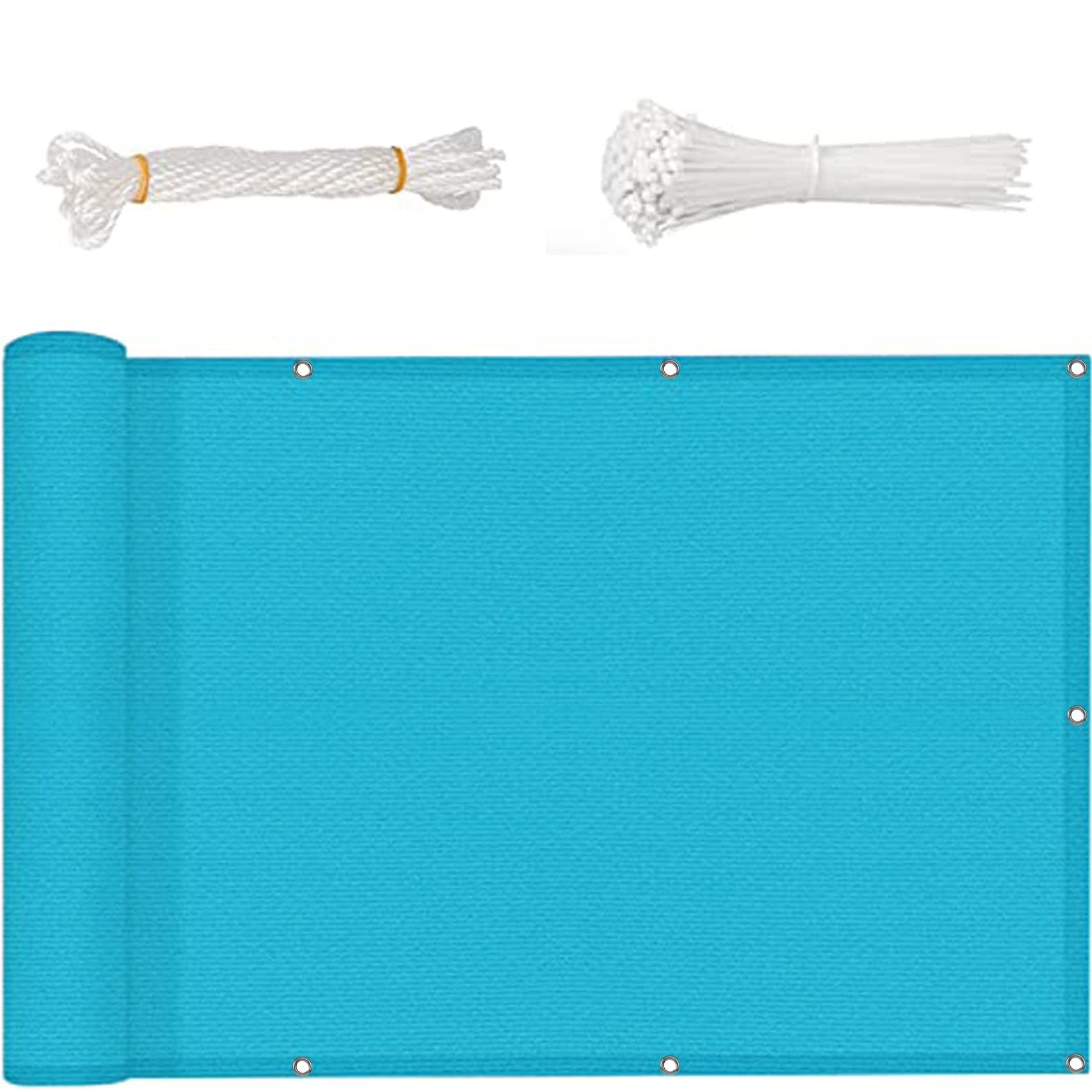Écran filet d'ombrage anti-UV bleu 75x650cm occultant pour clôture patio