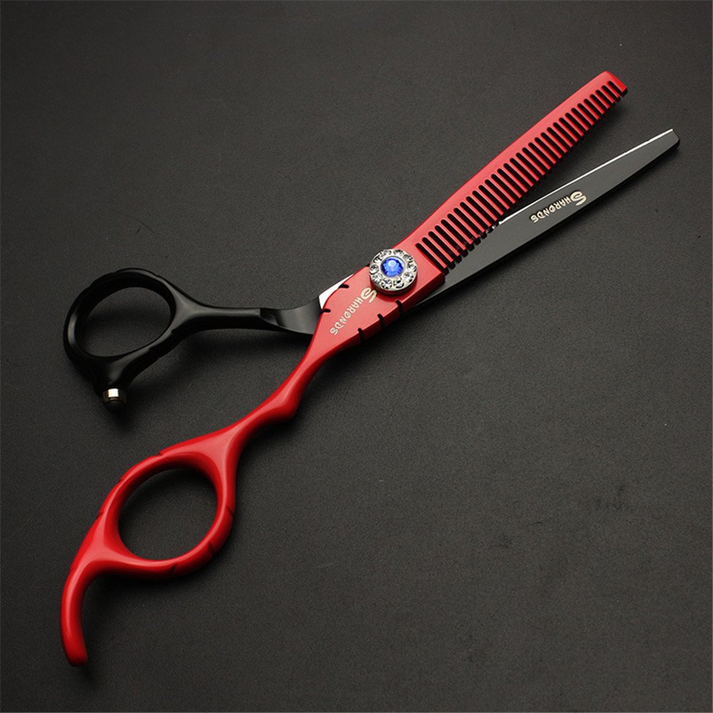 Tijeras profesionales de peluquería de 15,24 cm de 440C de corte y adelgazamiento de pelo (juego de tijeras)