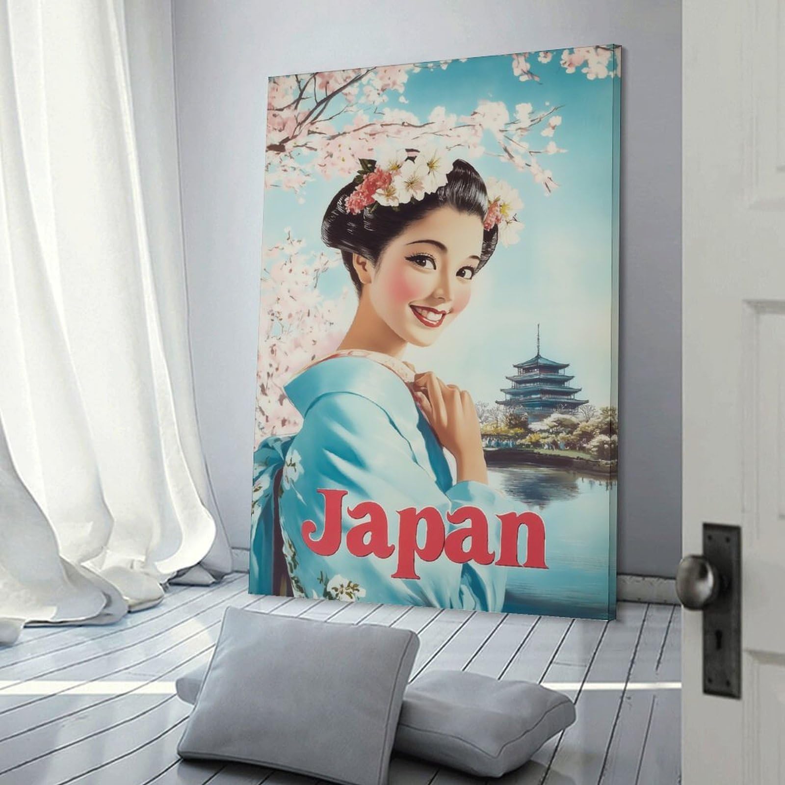 Junmoney Decorative Wall Artwork Japan Travel (3), 24x36inch(60x90cm), for Living Room, Lounge Or Sitting Room, Modern Wall Decor for Cosy Interiors