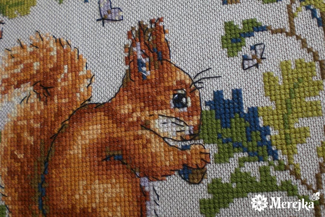 Merejka Counted Cross Stitch Kit Squirrel