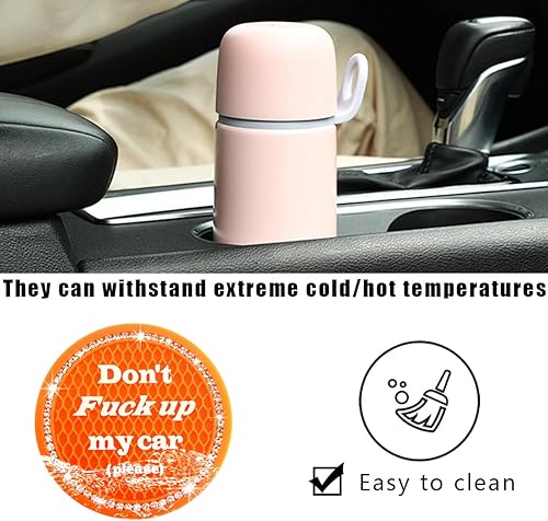 Miniatura 3 de 2 posavasos brillantes para automóvil, 2.75 pulgadas, antideslizantes, con diamantes de imitación de cristal, para mujeres y niñas, accesorios