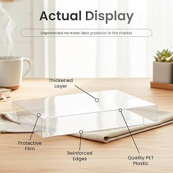 Game Case Protector – Clear PET Plastic Display & Storage Cover, Compatible with PlayStation® PS1 Game Cases (143 × 131 × 18mm) (1 Pack)