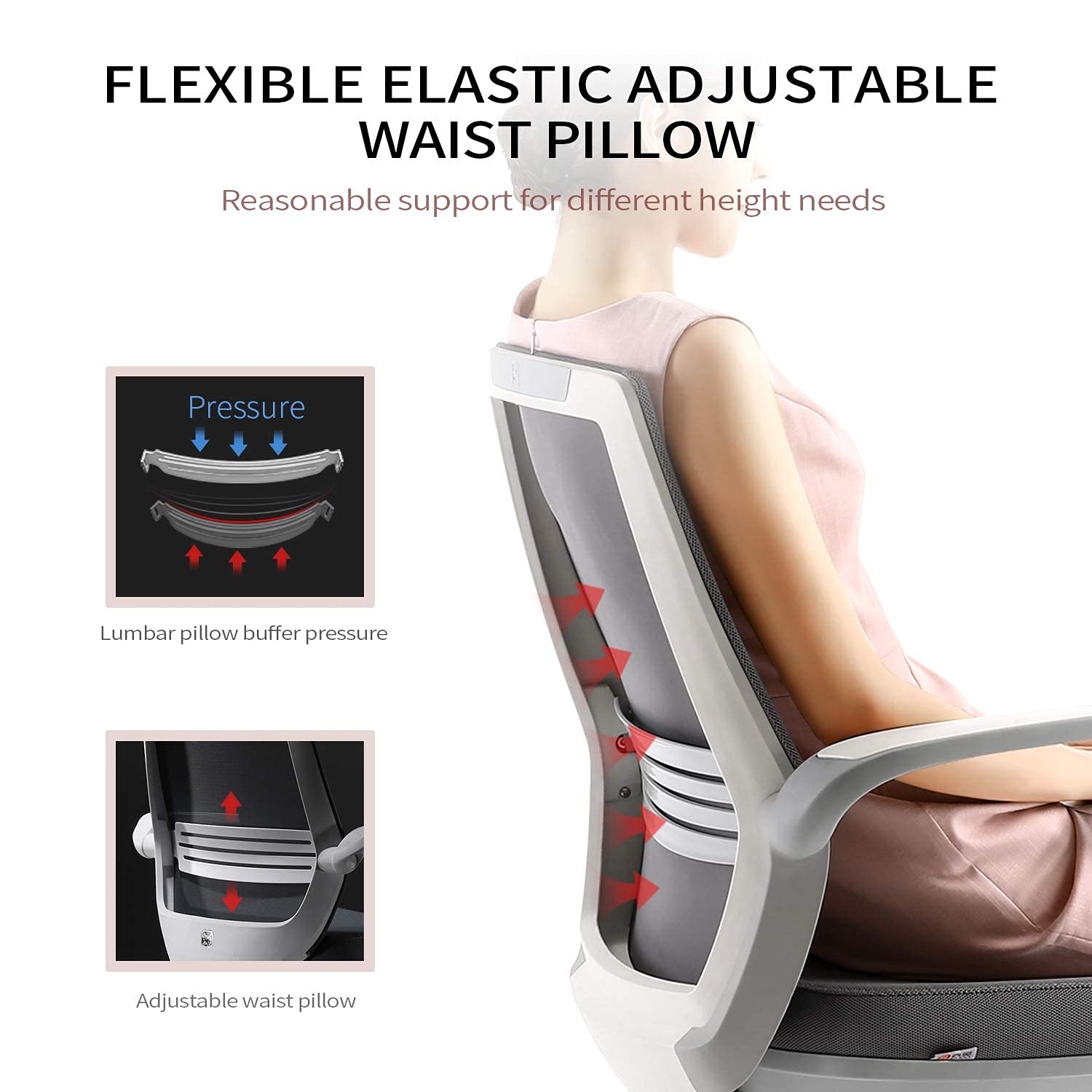 SIHOO Ergonomic Office Chair, Swivel Desk Chair Height Adjustable Mesh