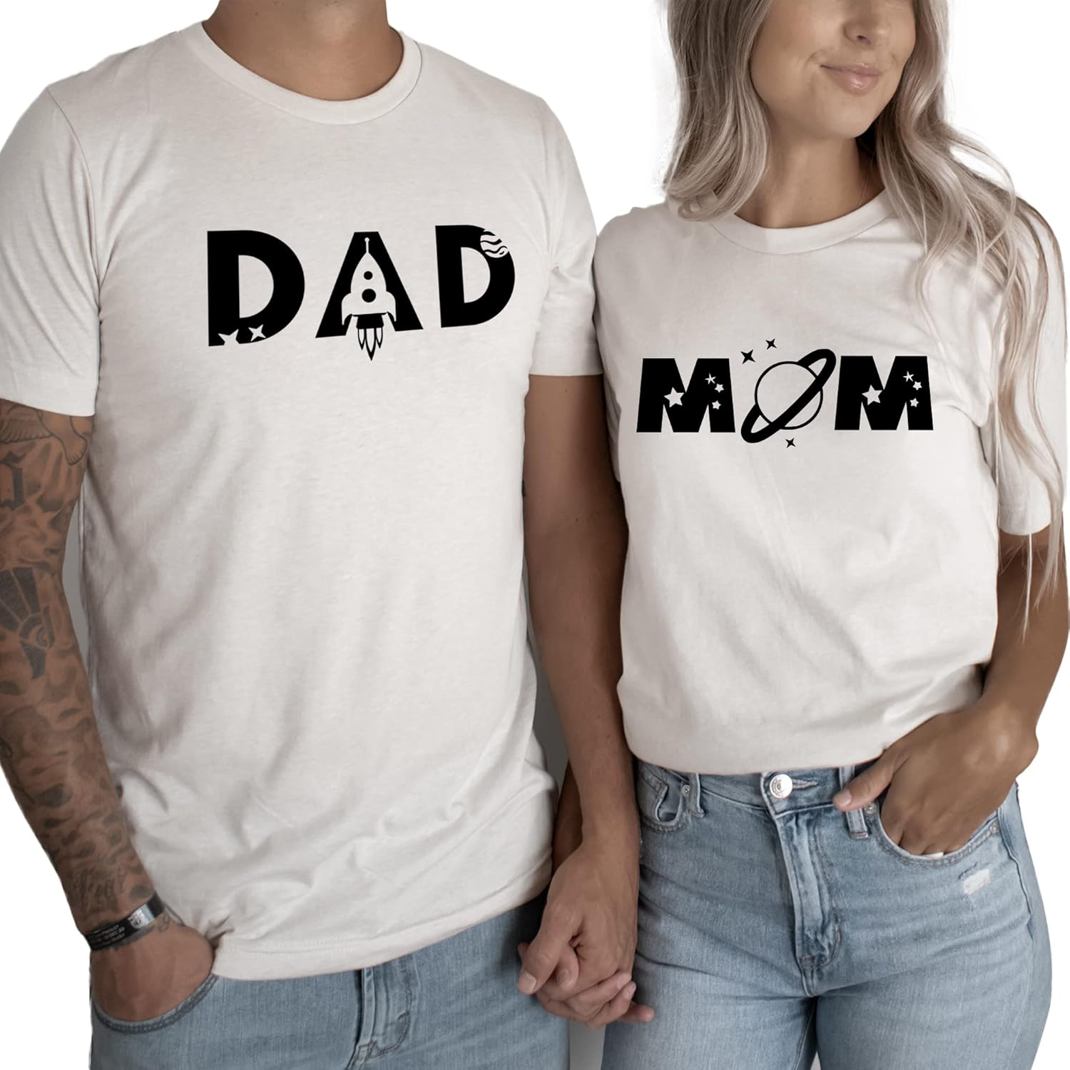 Verita Culture Space Themed Mom & Dad T-Shirt - Women Mama Graphic Tee