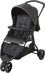 Carrinho de Bebê Burigotto Cr3 de 0 até 15kg para Passeio Cinza Escuro com Neon