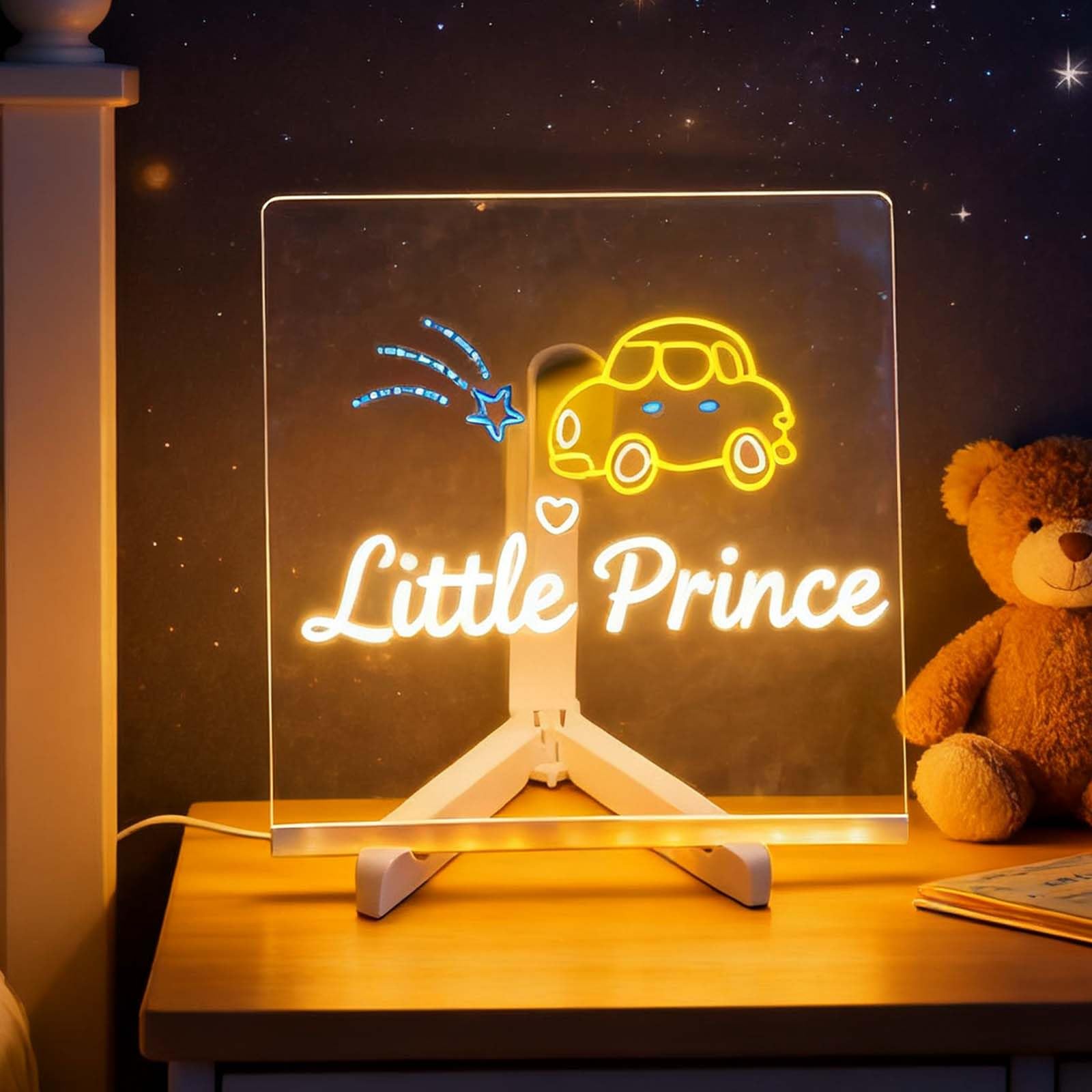 Led Drawing Board, 2025 New Led Drawing Board for Children with 7 Color Pens, with Stand for Office School Home (20 * 20cm)