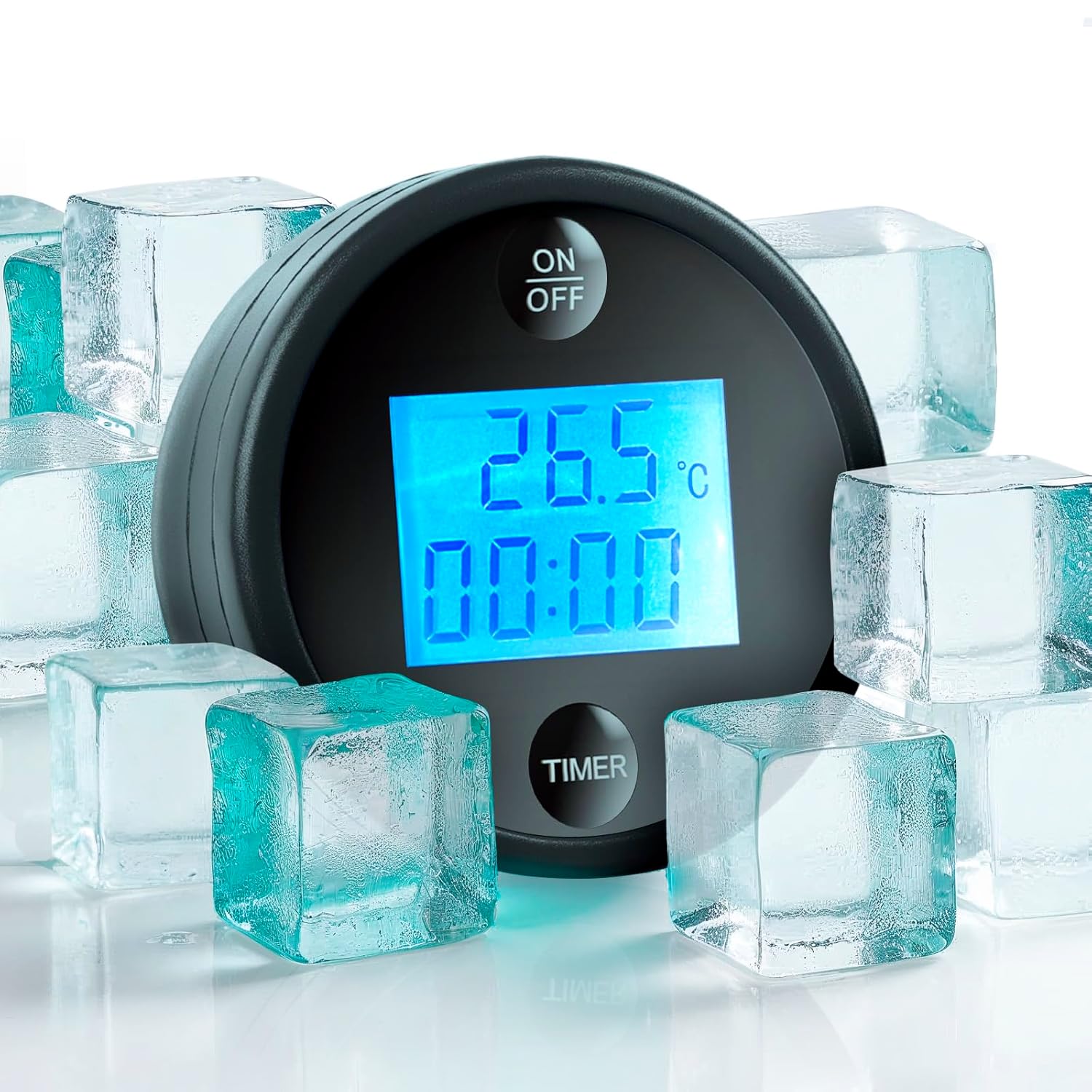 Ice Bath Thermometer and Timer - Waterproof Floating Thermometer for Ice Bath & Pool - Patented Design with Accurate Reading & Improved Sealing