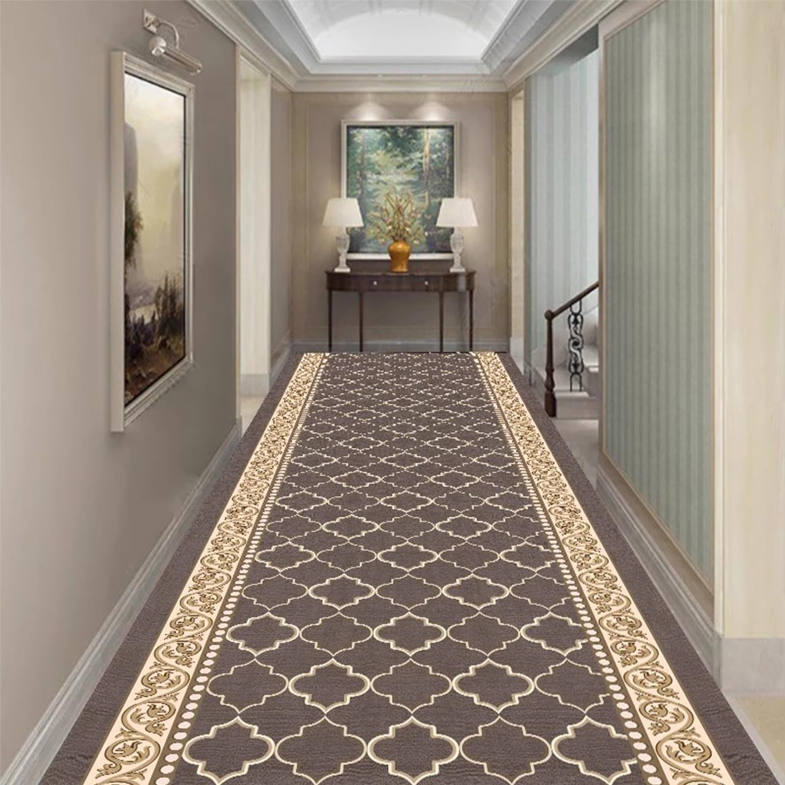 Tapis de couloir moderne 1 à 6m de long pour entrée étroite