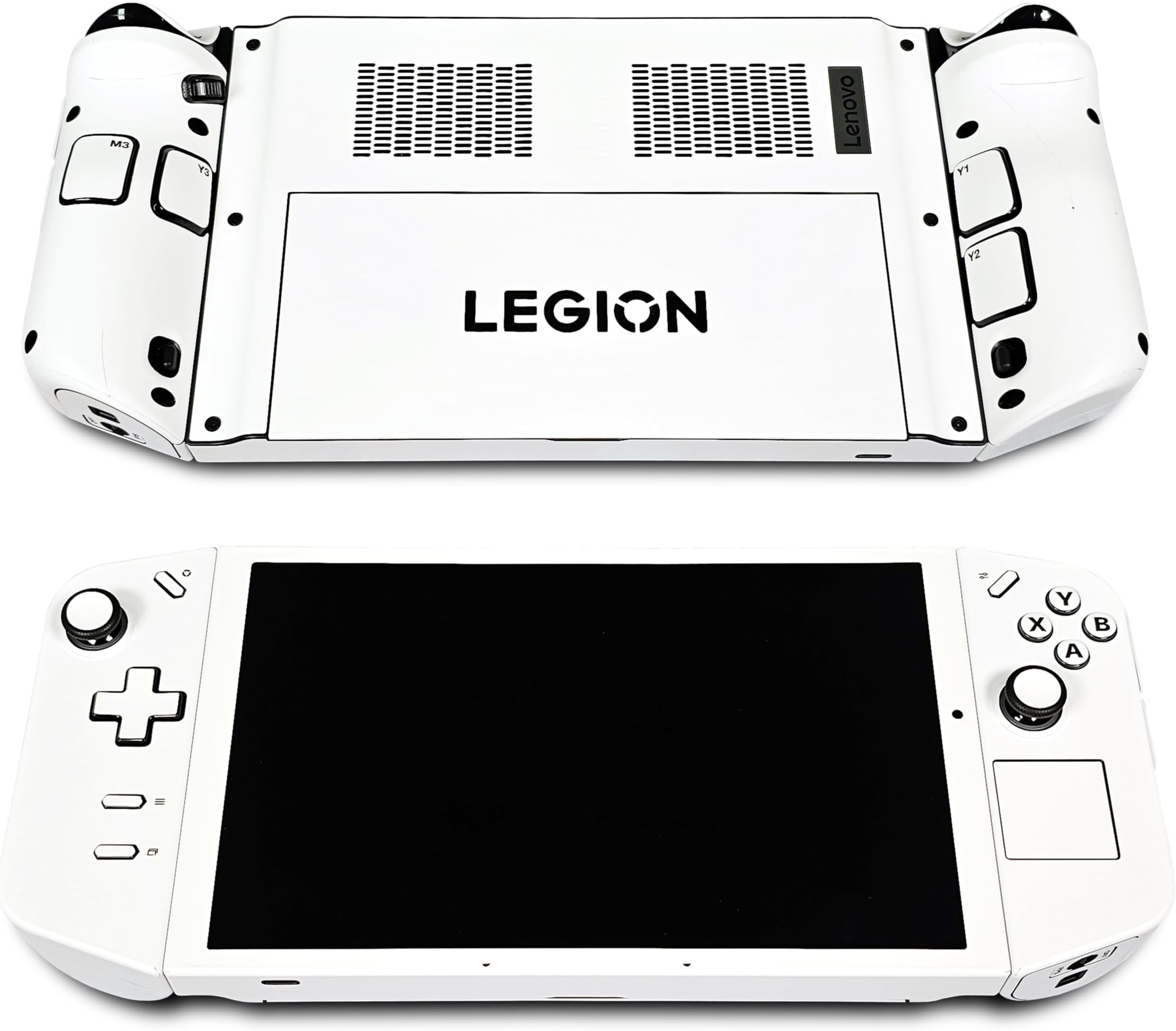 Legion Go skin, White edition, Full wrapping matte vinyl skin for Legion Go (Designed by POP SKIN)