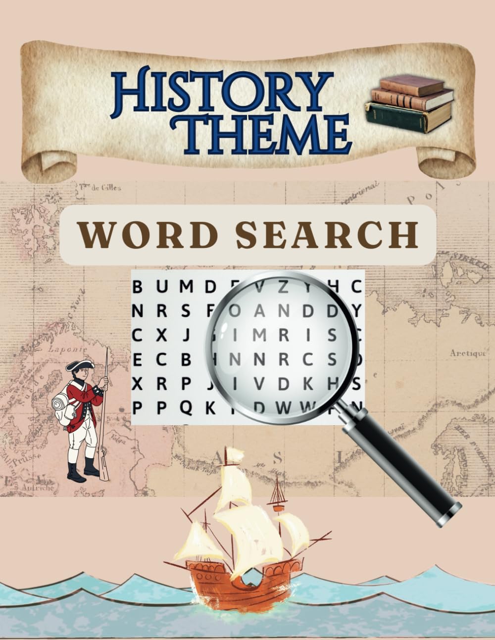 History Theme Word Search: Puzzle Book, Teens, Adults, Seniors.