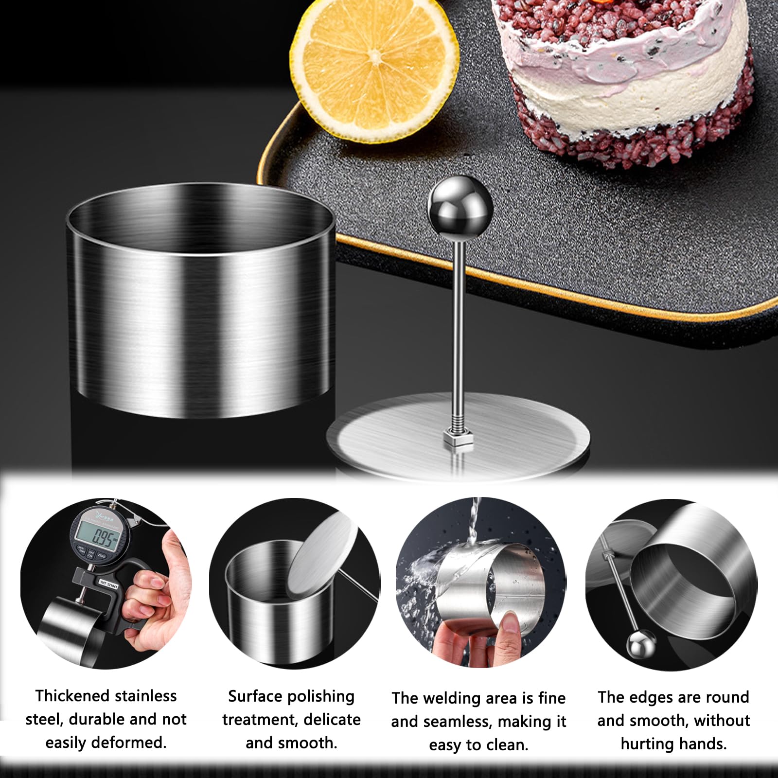 Set 6 Anelli Cottura OnePine In Acciaio Inox - Forma Di Fiore Per Dessert E Mousse - Foto 12