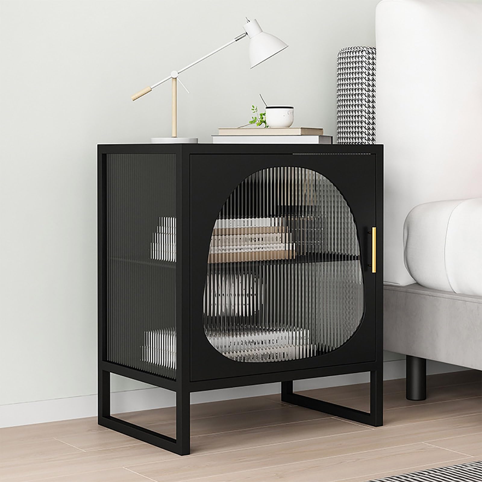 Table de chevet avec rangement compacte pour ranger facilement une petite chambre