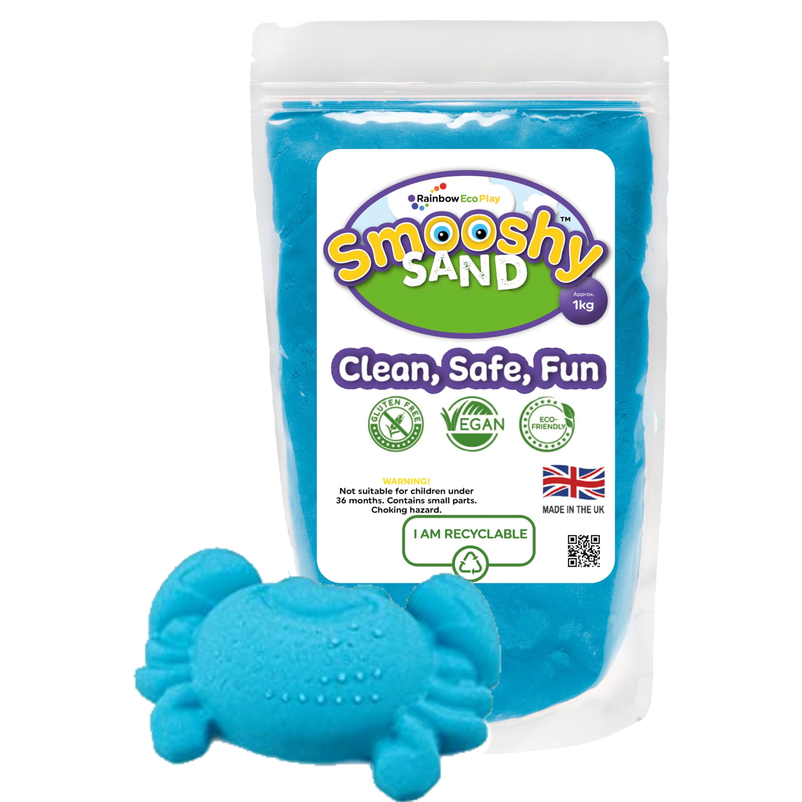 Rainbow Eco Play Magic Smooshy Sensory Sand Natural Eco-Friendly - 1kg — image 1