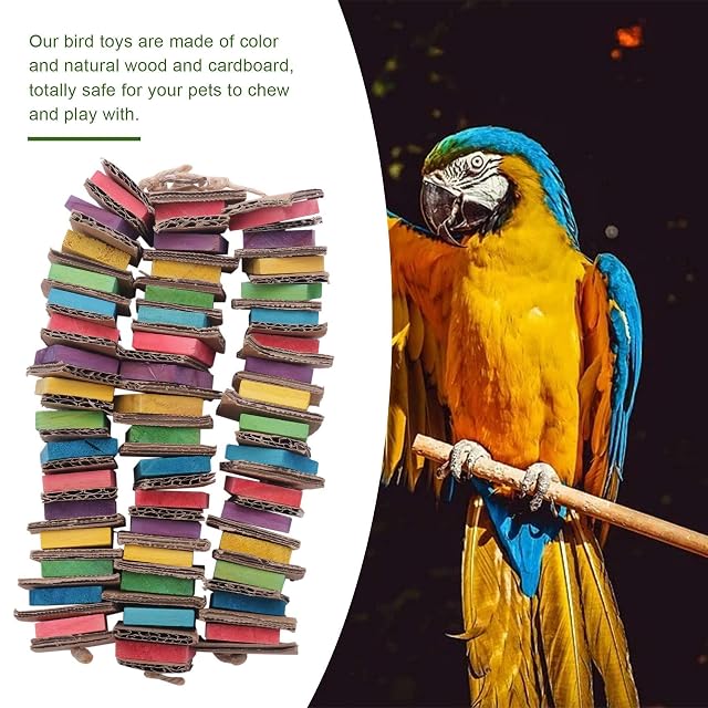 Foto 6 de 8 de Asuinxurr Juguete para loros para pájaros, cartón Big Bird, juguete africano de loro gris