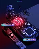 Vista 7 de Funda compatible con iPhone 13 Pro Max colorida y luminosa de vidrio templado, funda protectora para teléfono celular, funda LED brillante de TPU a